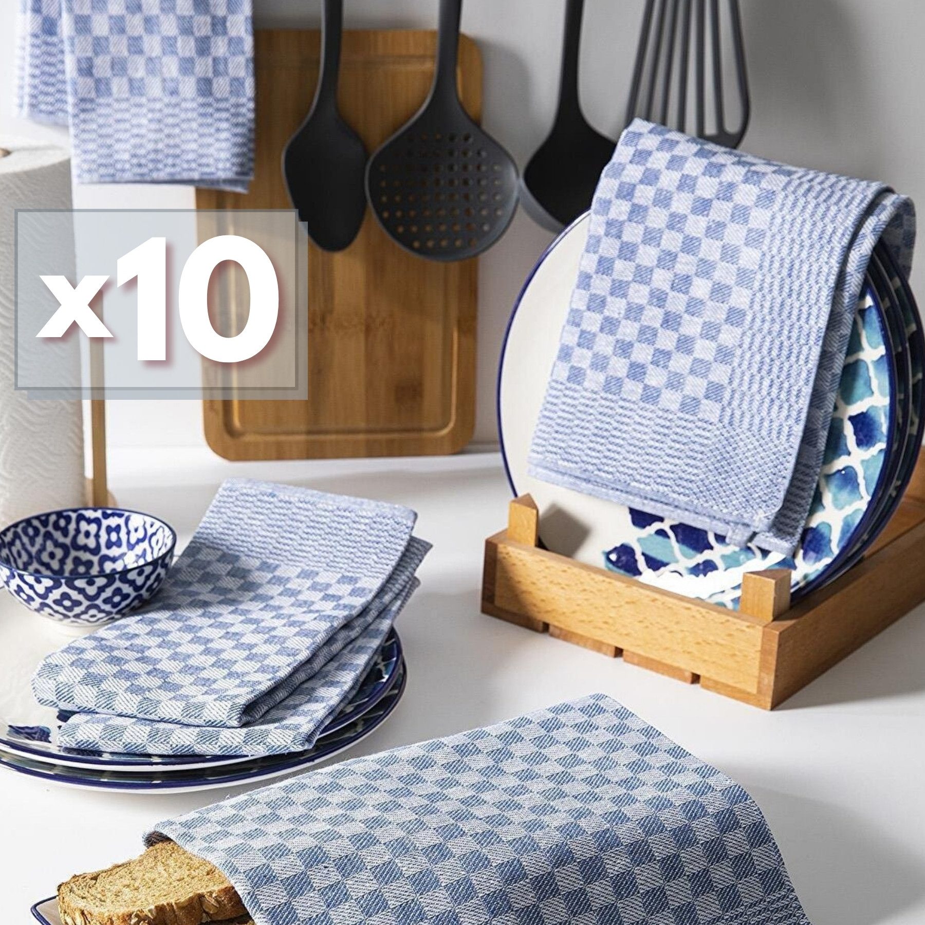 Parpalinam Geschirrtuch Küchentücher Grubentücher 50x70 cm, (Spar-Set, 10-t günstig online kaufen