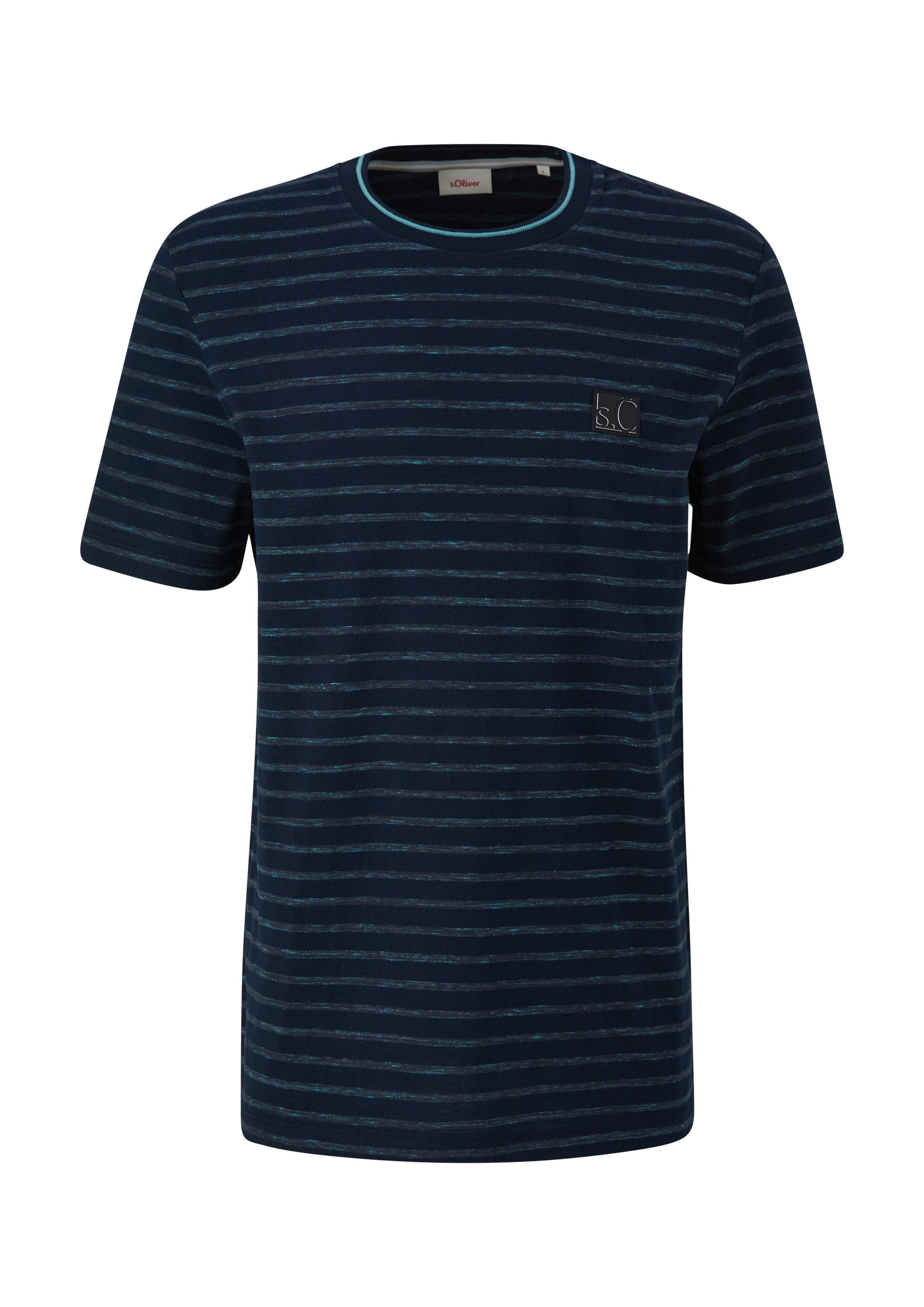 s.Oliver Kurzarmshirt T-Shirt T-Shirt mit Streifenmuster günstig online kaufen
