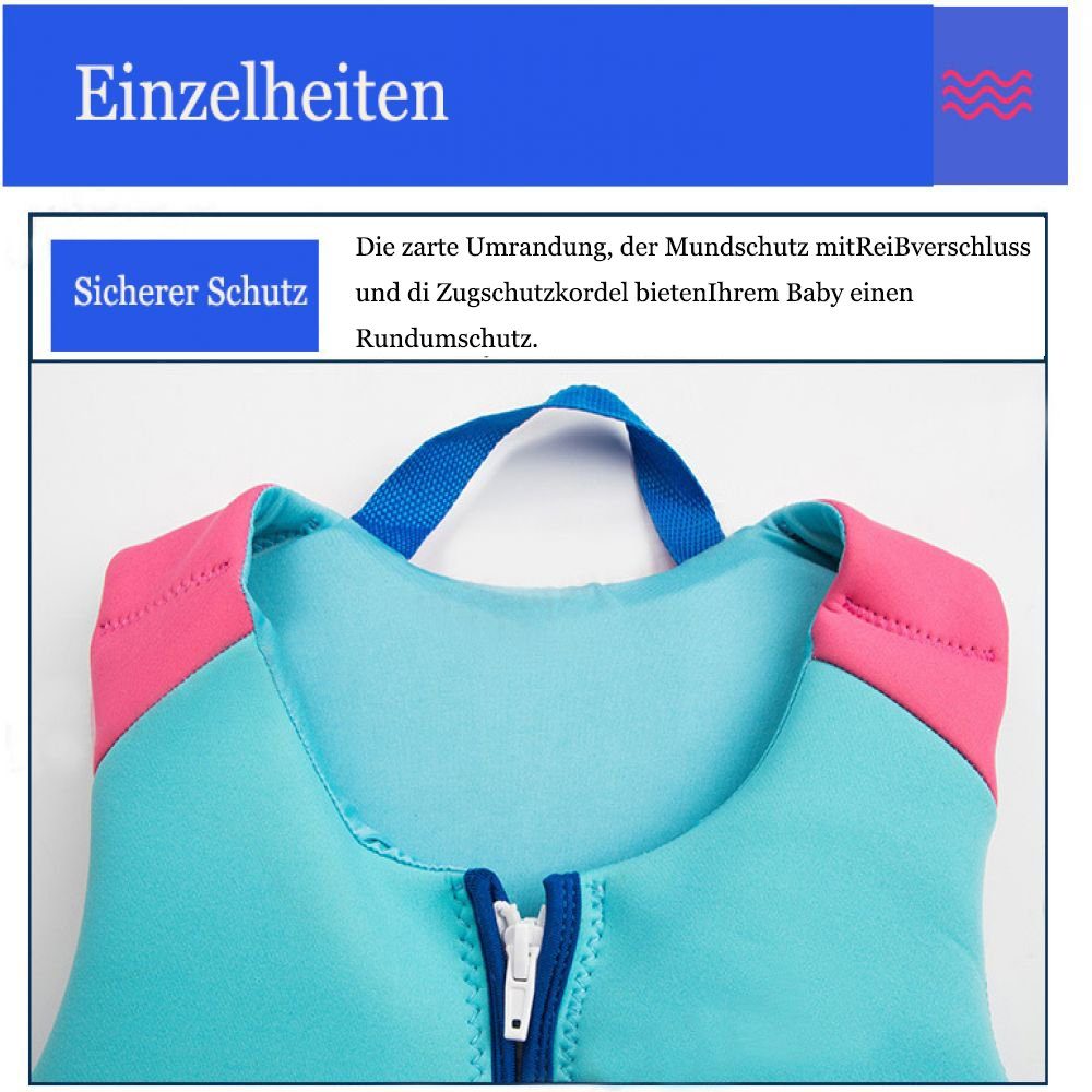 GelldG blau Schwimm Kinder Neopren Jungen Schwimmjacke Mädchen Weste, Schwimmweste