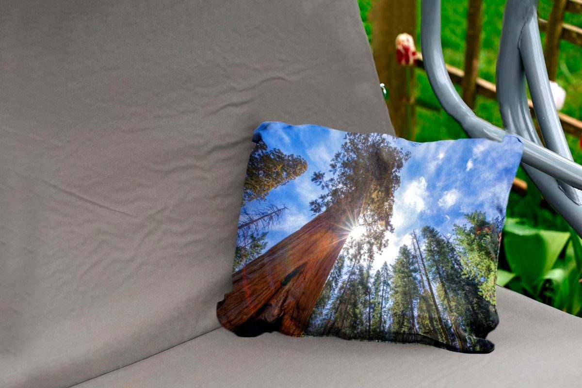 Dekokissenbezug, Dekokissen Polyester, Bäume Outdoor-Dekorationskissen, im MuchoWow Kissenhülle Nordamerika, Sequoia-Nationalpark in