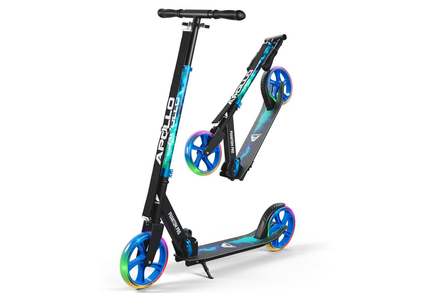 Thumbnail - Apollo Cityroller City Scooter - Phantom Pro - Klappbarer City Roller für Kinder, Höhenverstellbar - Tretroller für Erwa...