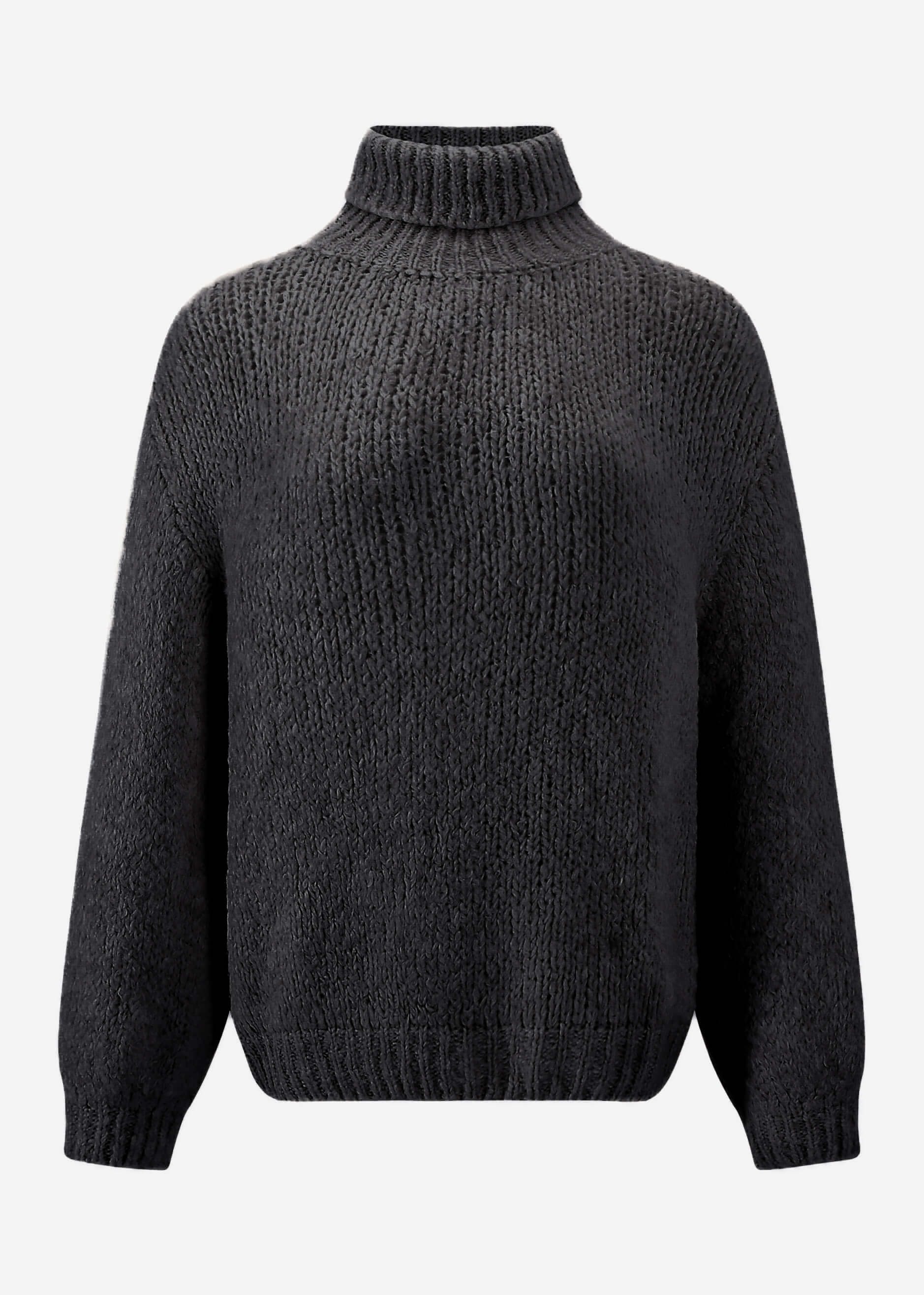 Strickpullover Oversize Pullover Damen Winter mit Rollkragen