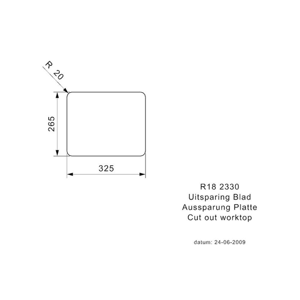 34,2/28,2 cm R18 Edelstahl, 2330 OSK Reginox REGINOX Edelstahlspüle Einbaubecken