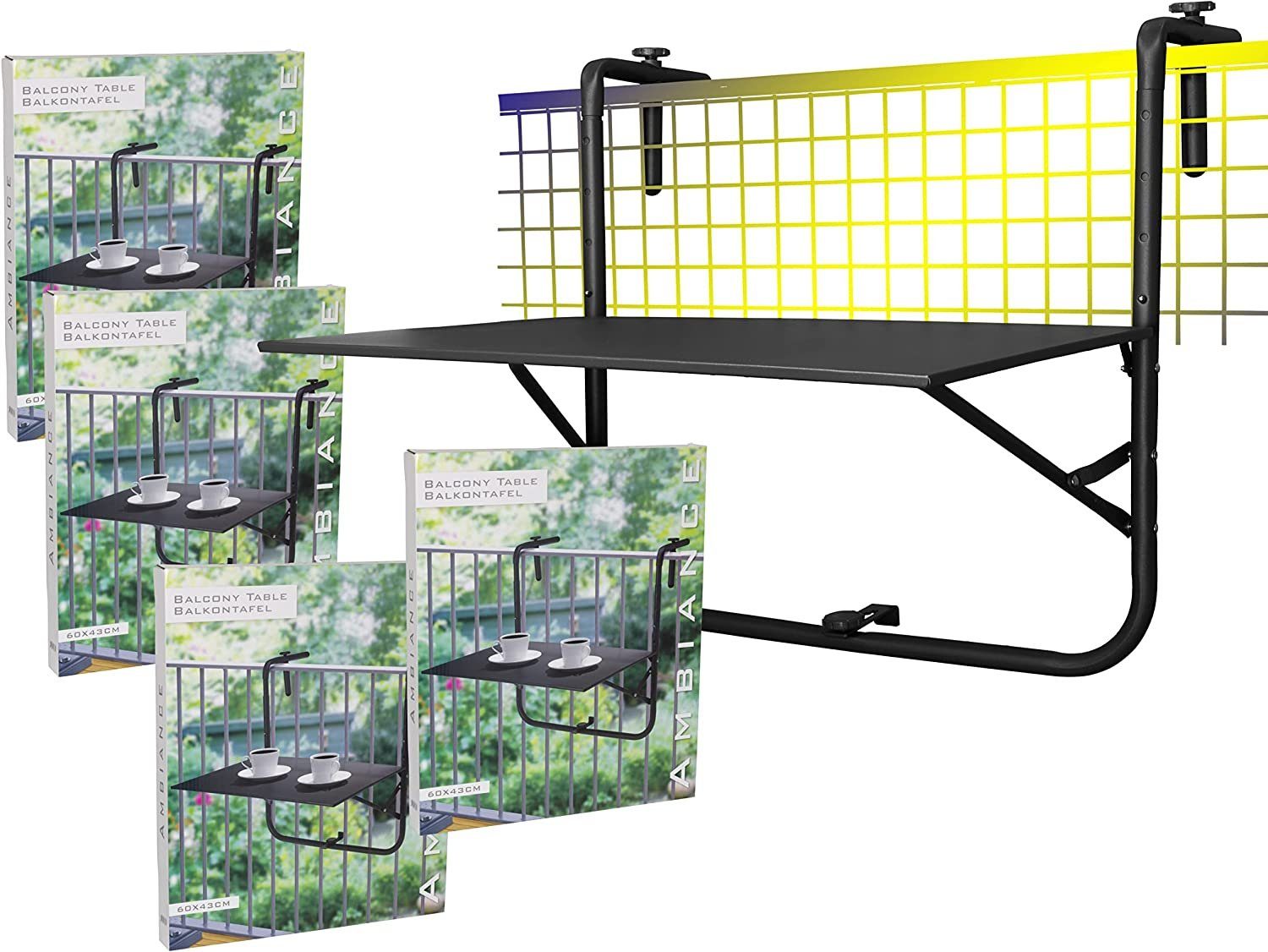 Trendyshop365 Balkonhängetisch klappbar 60x40cm wetterfest (4-St), günstig online kaufen