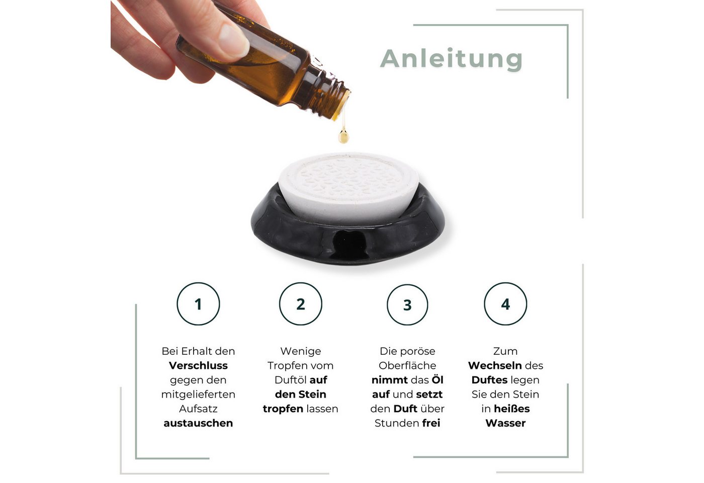 Thumbnail - LAVISA Duftöl Duftstein für ätherische Öle, Diffusor, Aromatherapie, Duftlampe, Duftstein Diffusor Aromatherapie Palo Sa...
