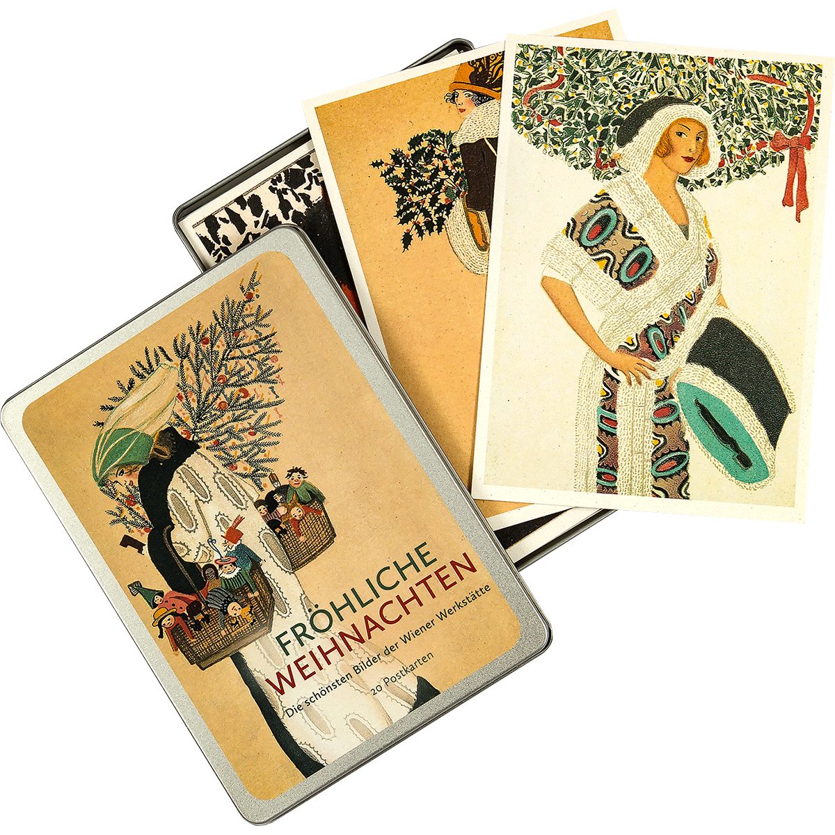 Papermoon Postkarte Fröhliche Weihnachten: Die schönsten Bilder der Wiener Werkstätte