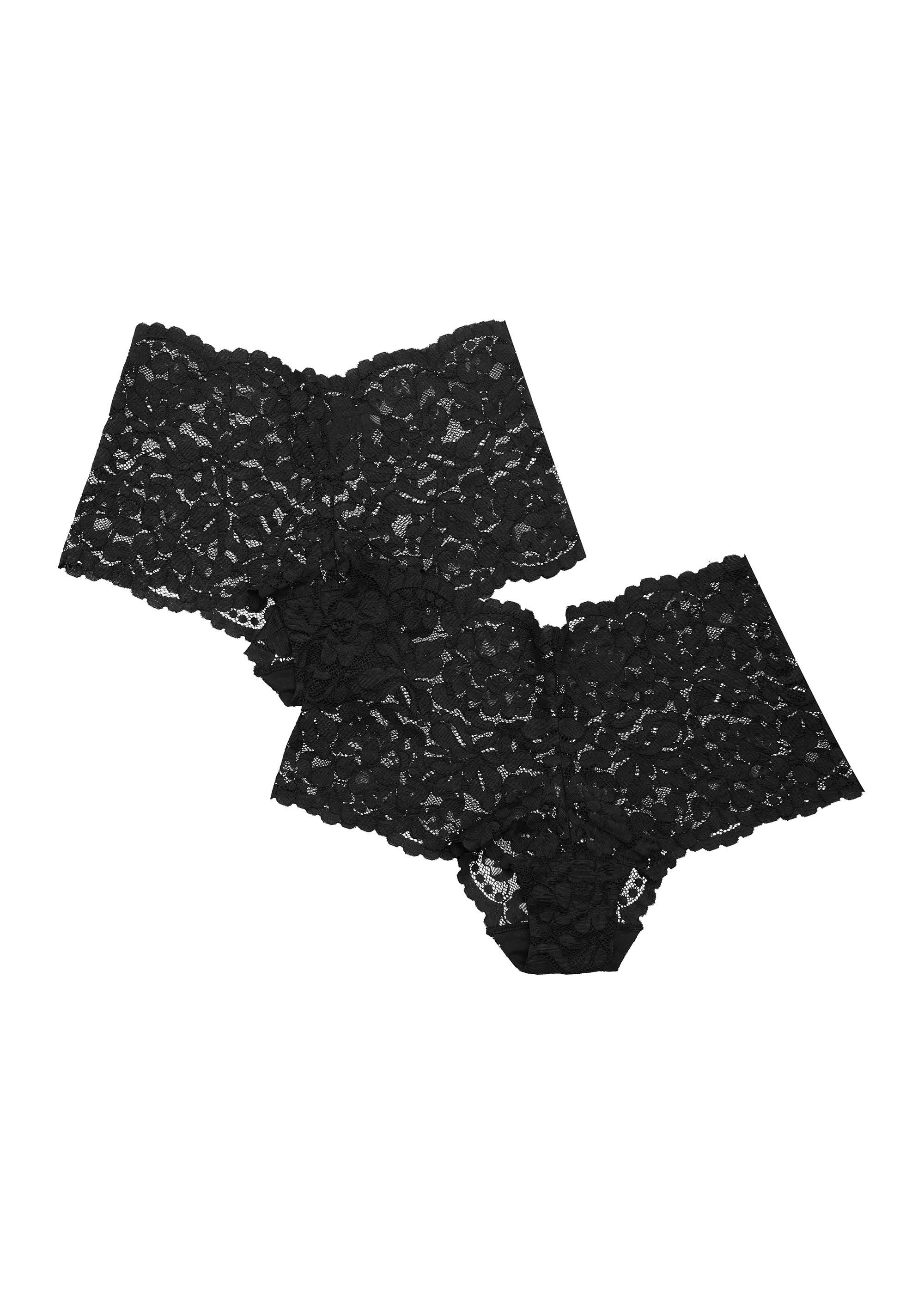 ESOTIQ Panty Panties Promi im 2er Pack, feine Spitze, hüftiger Sitz (2er-Pack)