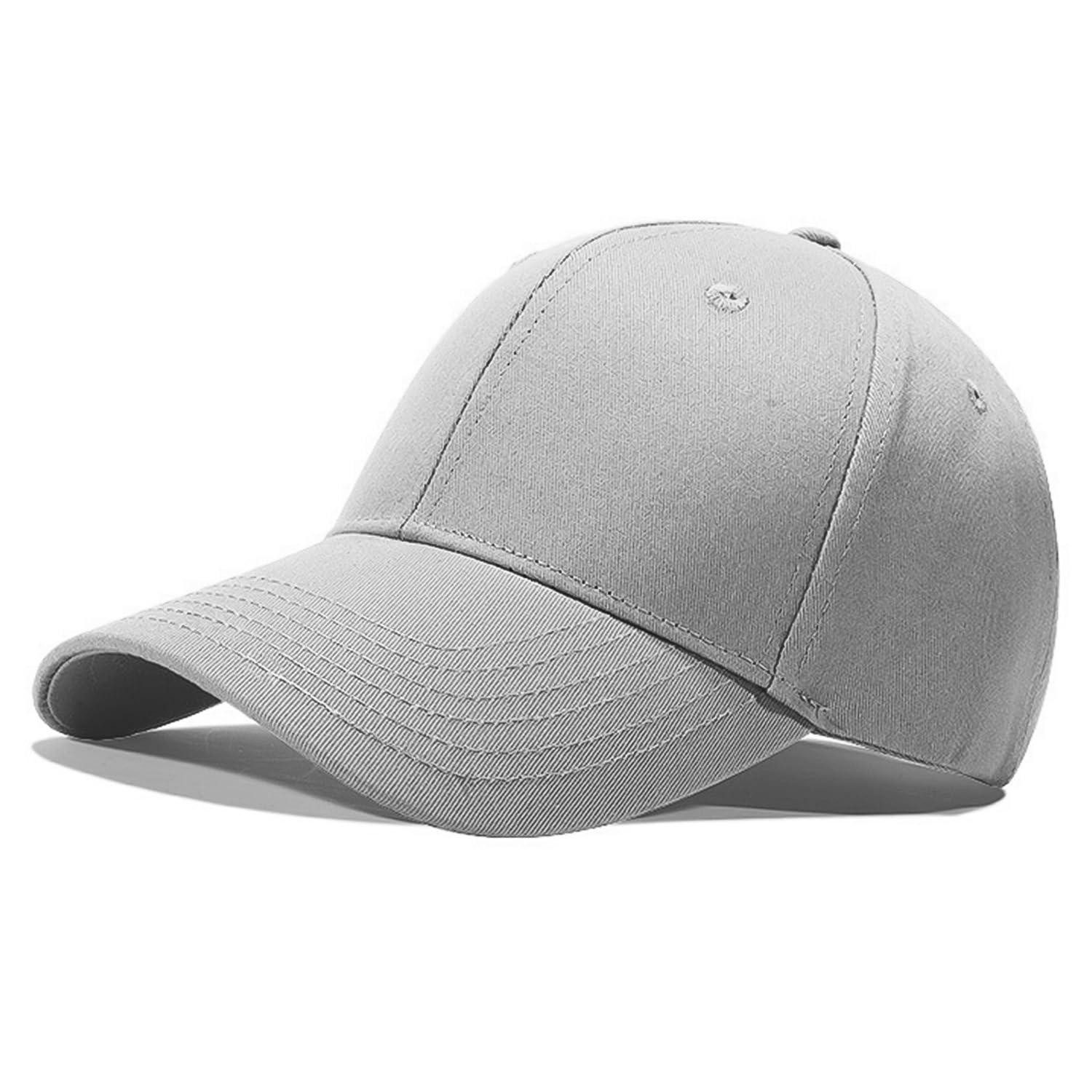 Baseball Cap Basecap Herren Damen Unisex verstellbar Baumwolle Einheitsgröße Grau