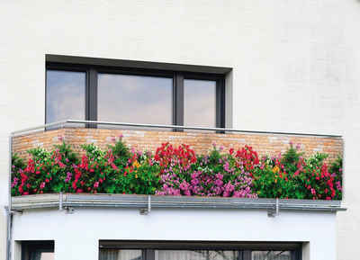 Maximex Balkonsichtschutz Mauer-Blumen 5 m, UV- und witterungsbeständig