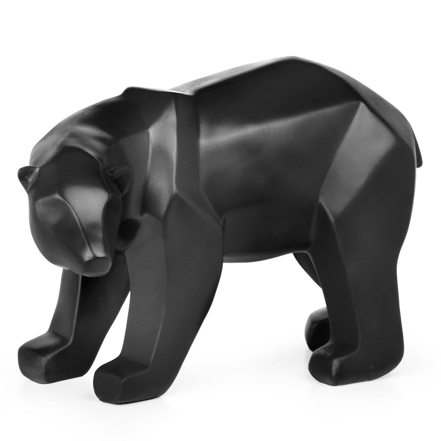 Moritz Dekofigur Polygonal Eisbär schwarz, Polyresin Figuren Deko Geschenk Geometrische TierFigur Modern Skulptur. € 34,99