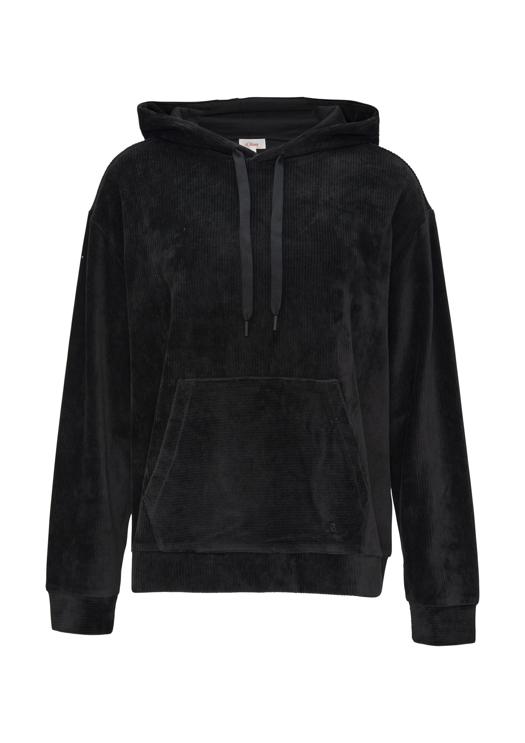 s.Oliver Sweatshirt Sweatshirt Kapuzen-Sweatshirt mit Cord-Struktur günstig online kaufen