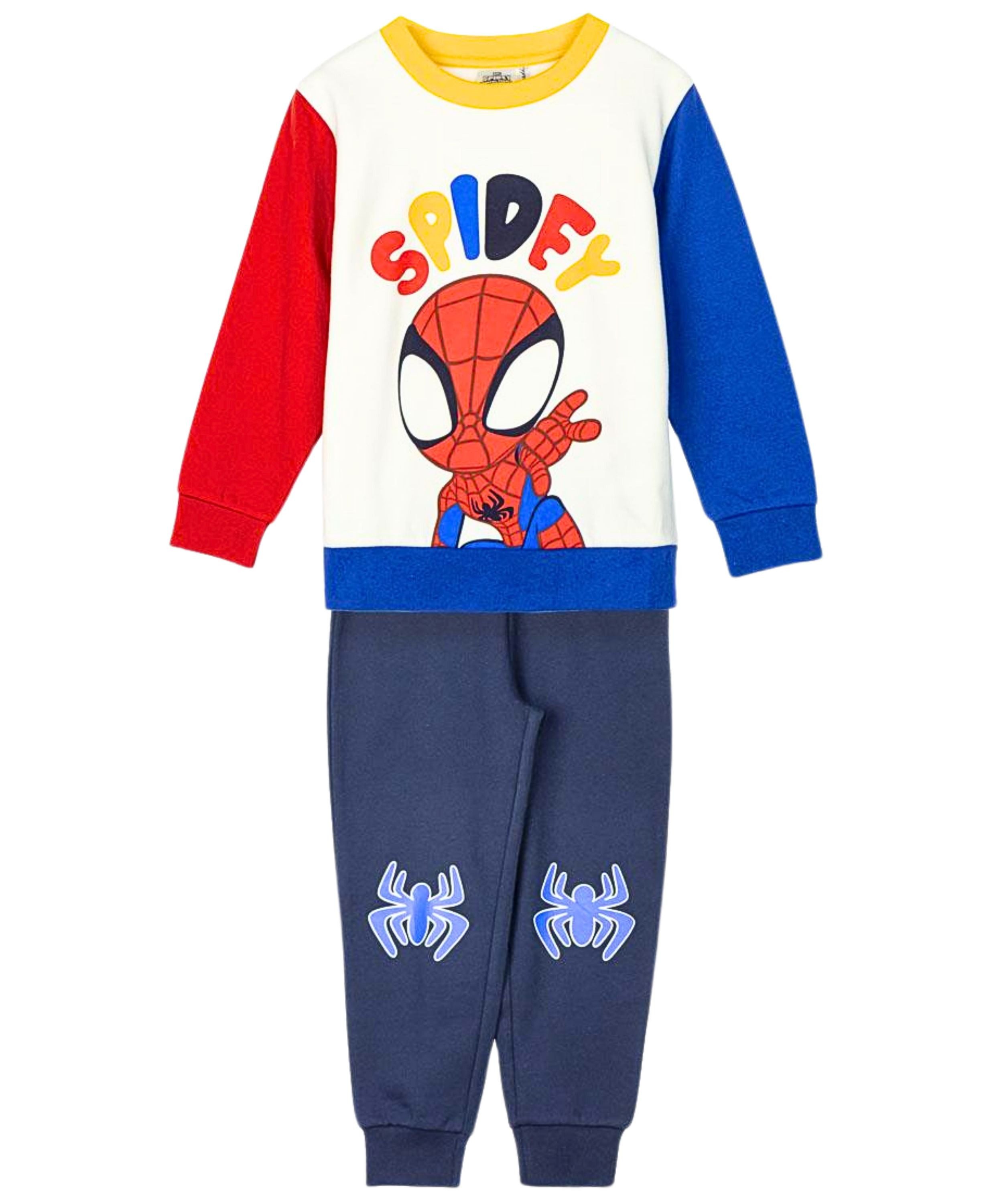 Spiderman Freizeitanzug Marvel - Spidey Amazing Friends (2-tlg), Outfit Sweatshirt & Hose Größe 92-116 cm