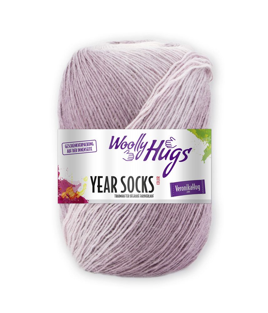 Woolly Hugs Woolly Hugs YEAR SOCKS Häkelwolle, 400 m (4-fach Sockenwolle traumhafter dégradé Farbverlauf), 100 g
