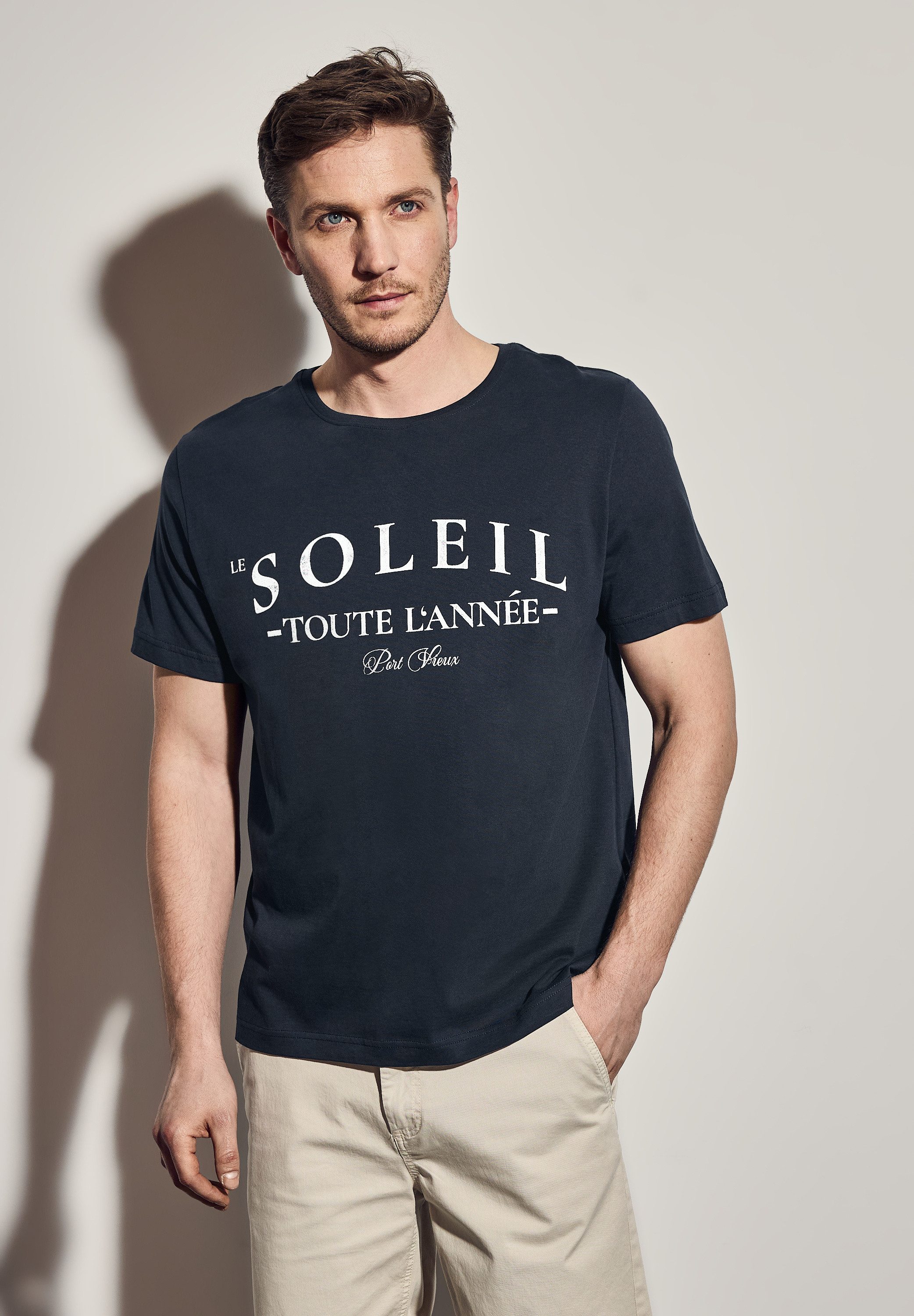STREET ONE MEN T-Shirt aus reiner günstig online kaufen
