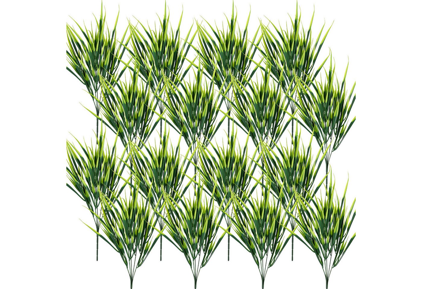 Kunstgras 16 Bündel Künstliche Pflanzen wie Echt,Kunstpflanze Outdoor Wetterfest Gras, BlingBin, Höhe 38 cm, Kunstgras,Kunststoff,für Draußen Haus Garten Büro Dekor