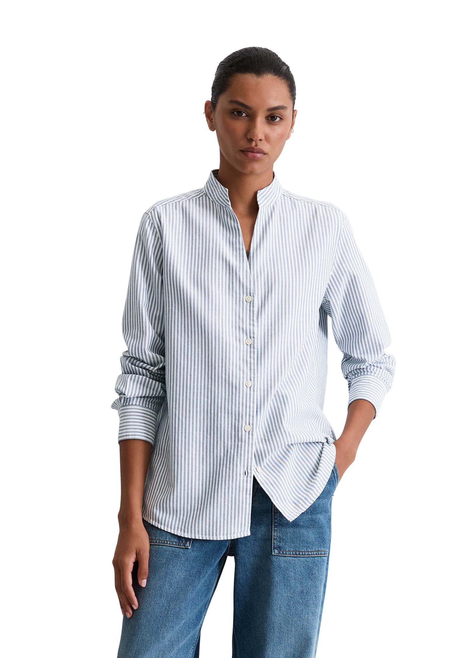 Marc O'Polo Langarmbluse aus Oxford-Qualität