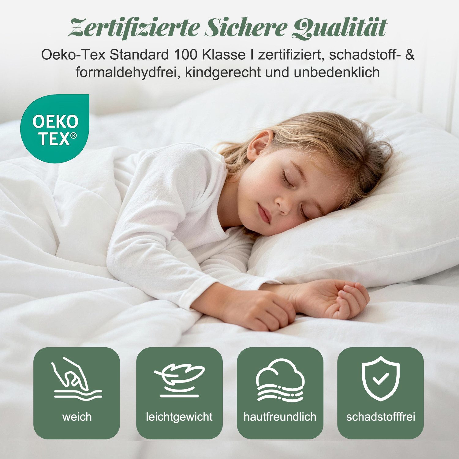Lexzurn Bettwäsche Bettwäsche 135x200/155x220/200x200 bügelfrei Bettbezug Set, 4 teilig, mit Reißverschluss, Polycotton recycelt, sehr weich