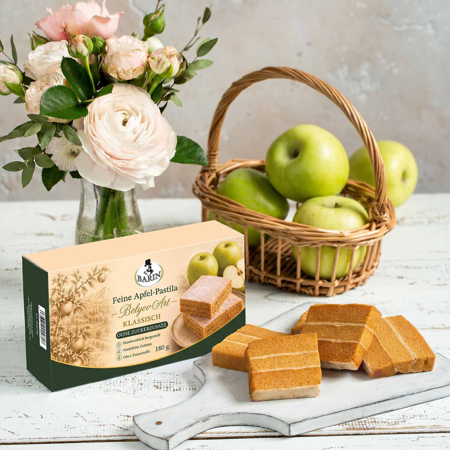 BARIN Süßigkeit Apfel-Pastila nach Belyov Art, 1 x 180 g, 1 St. (Packung), Apfel-Pastila ohne Zuckerzusatz – Bild 5 von 5