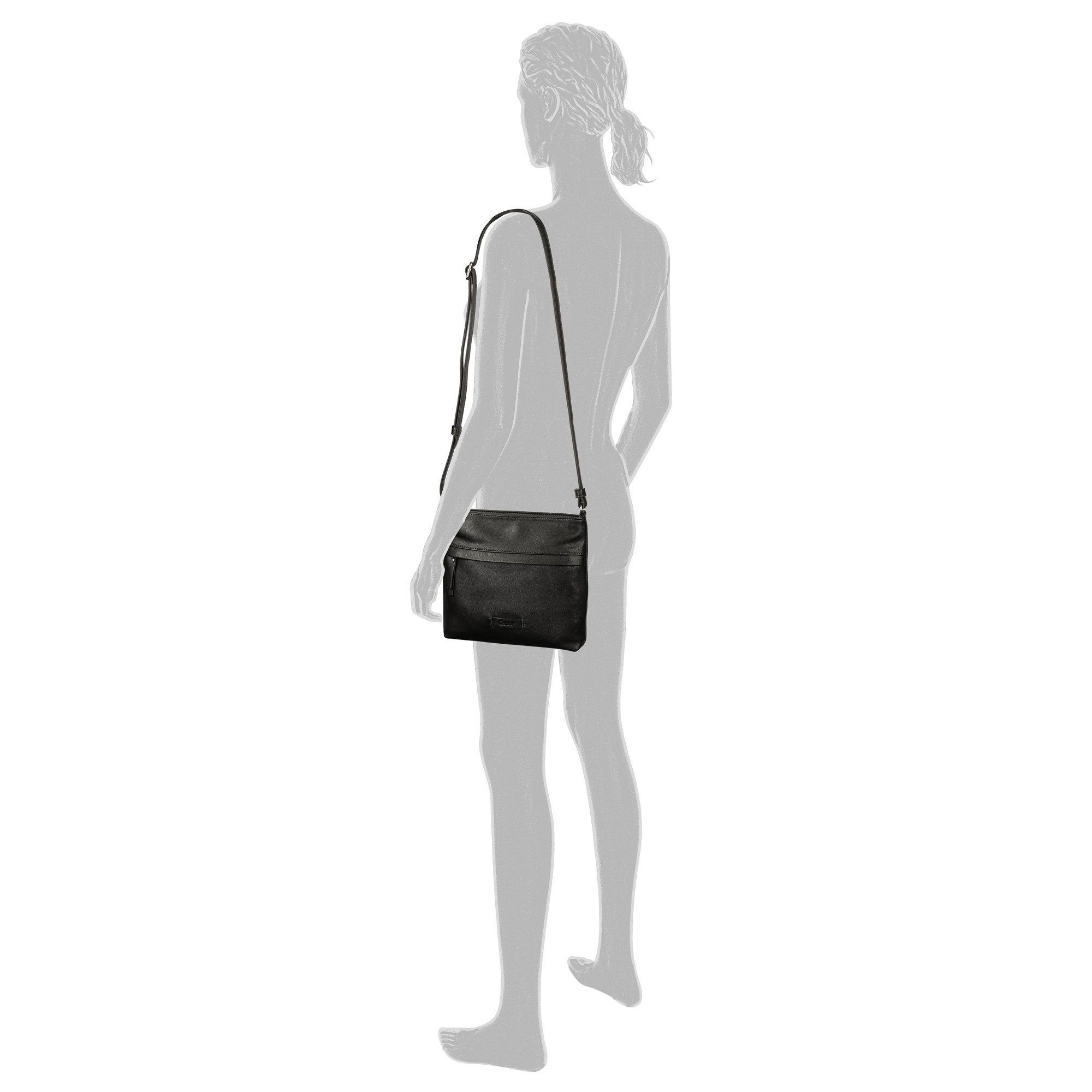 Gabor Umhängetasche Faye, Damen Schultertasche mit Logoprägung