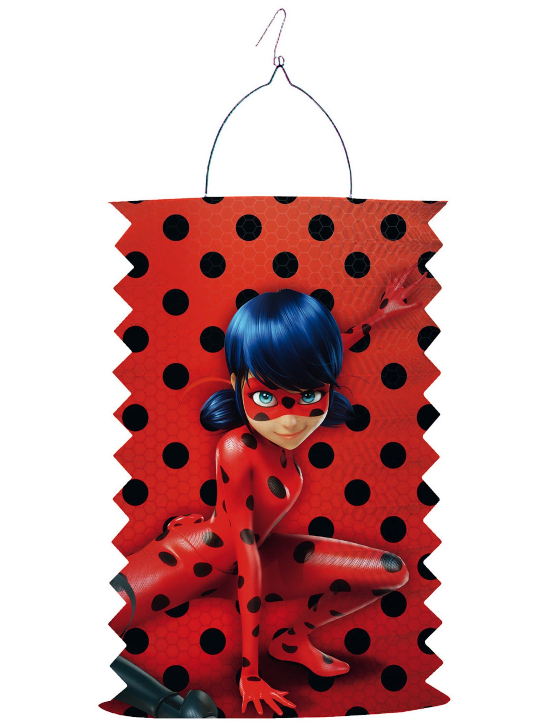 Riethmüller Kostüm Miraculous Ladybug-Lampion Partydeko 28cm rot-schwarz