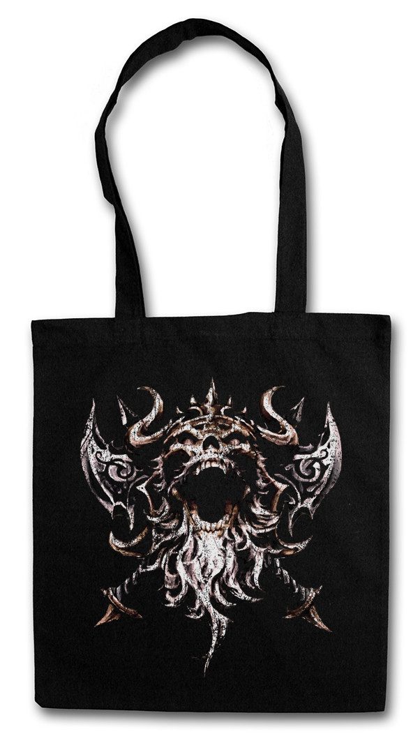 Beuteltasche Viking Skull V Stofftasche Runen Walhalla Odin Thor Norse Vikings