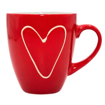 Dekohelden24 Tasse Maxi - Kaffeebecher / Tasse / Becher aus Keramik in verschiedenen, Keramik