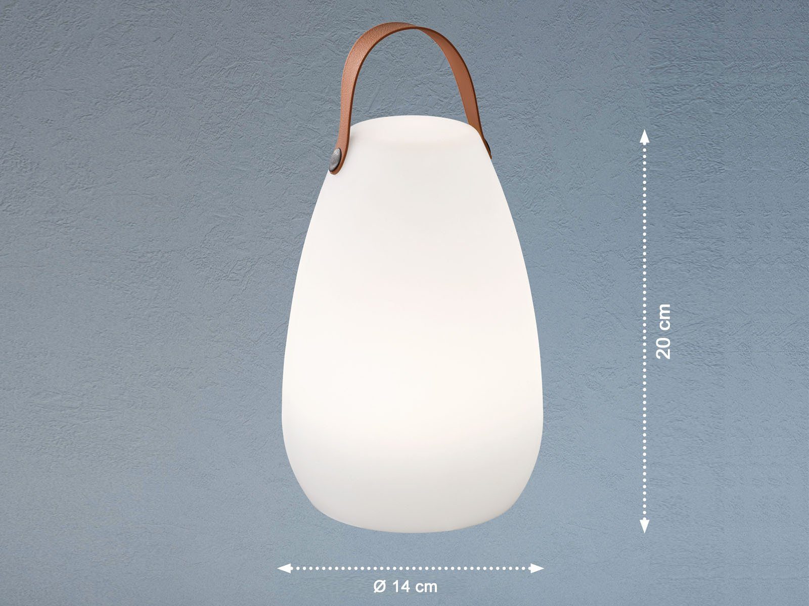 easy! BY FHL LED Außen-Tischleuchte, Farbwechsel, LED fest integriert, Warmweiß, RGB Farbwechsler, 2er Set Outdoor ohne Strom-Kabel, Partybeleuchtung Höhe 20cm & 26cm