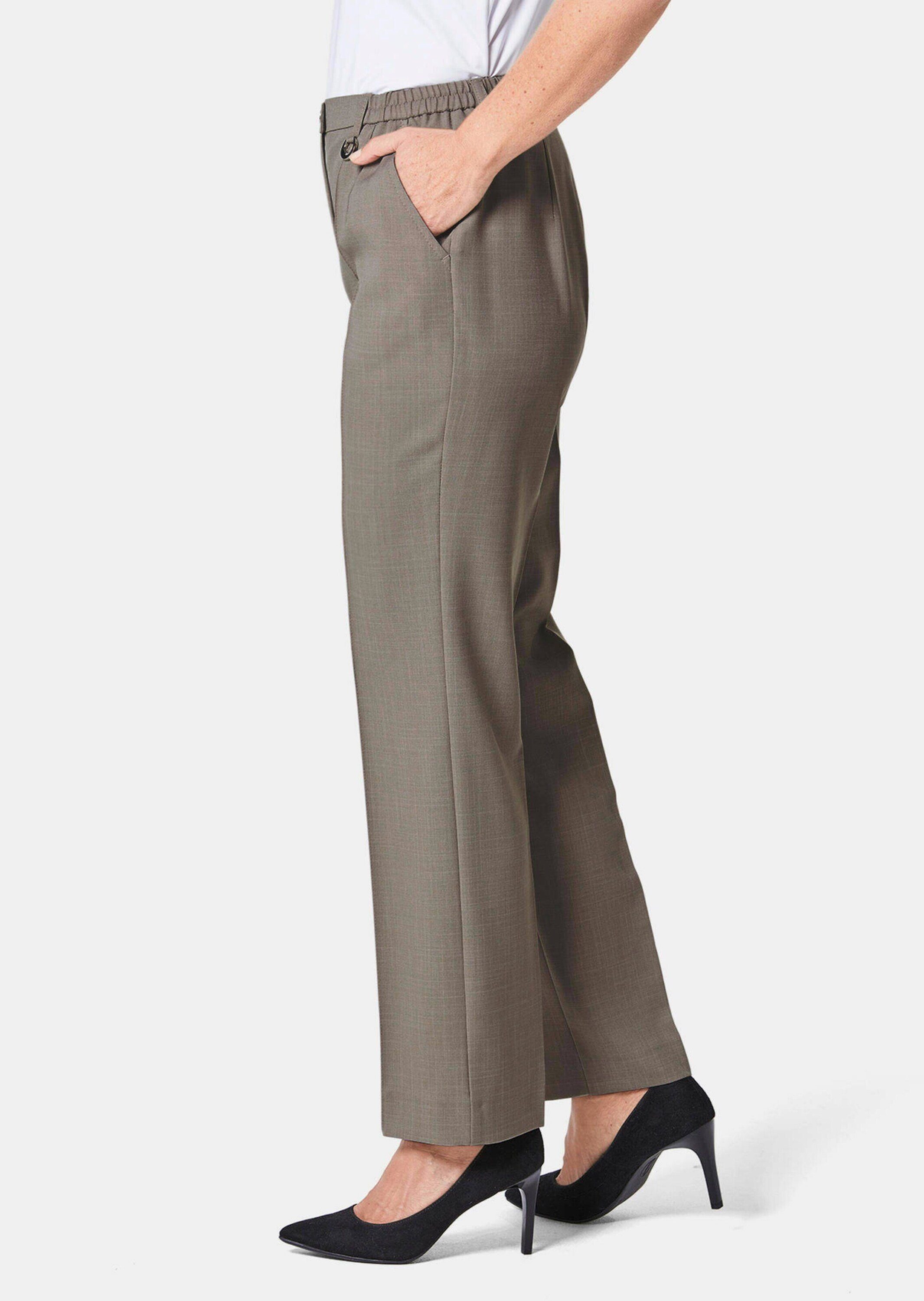GOLDNER Stoffhose Knitterarme Hose Anna mit SilverFresh-Ausrüstung