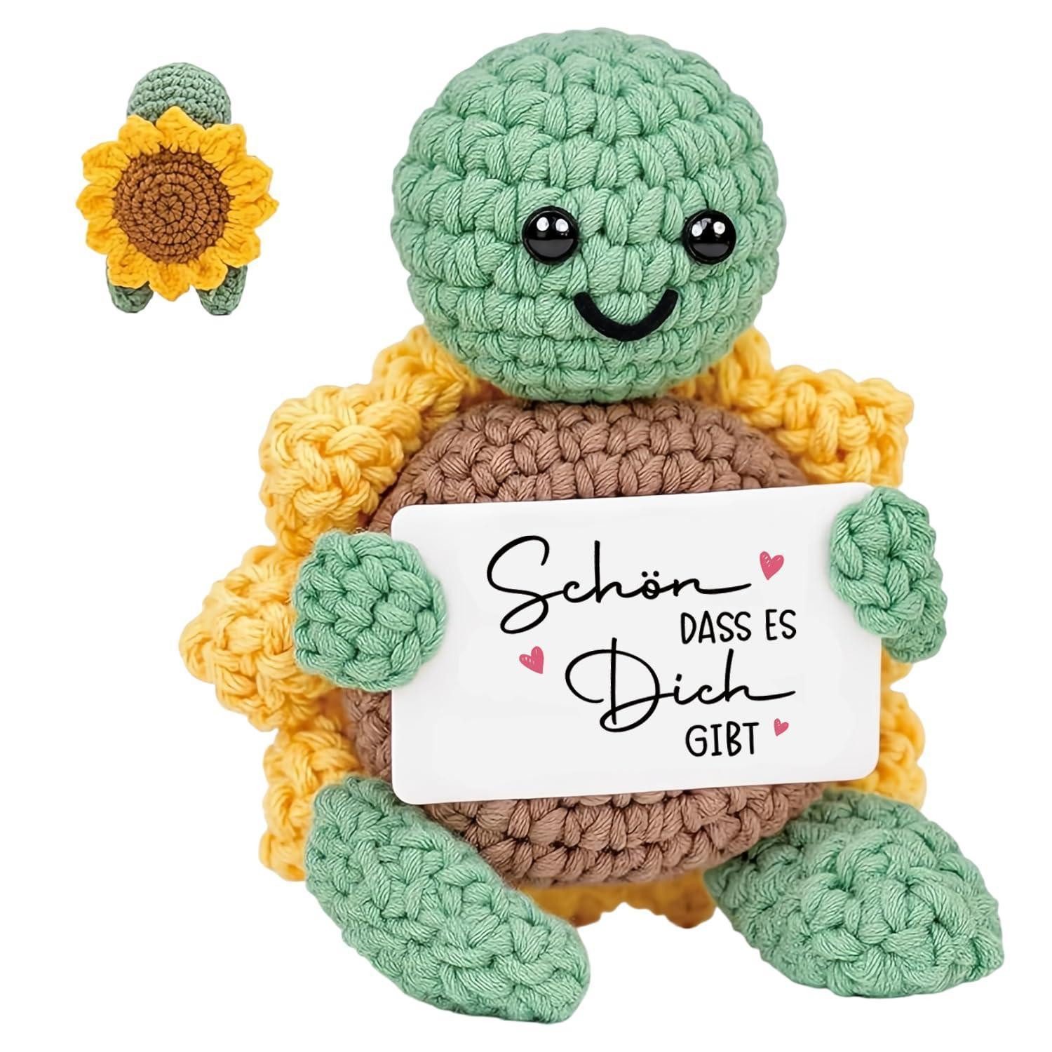 LuxusKollektion Plüschfigur Schildkröte Geschenk Glücksbringer Dankeschön Sonnenblume 01