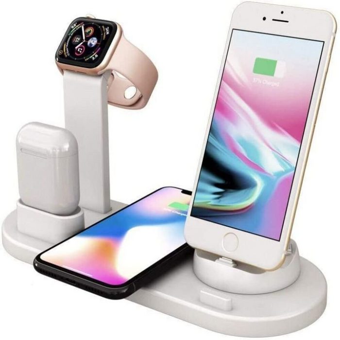 Mmgoqqt 4 in 1 Kabelloses Ladegerät Wireless Charger Kompatibel Charging Wireless Charger