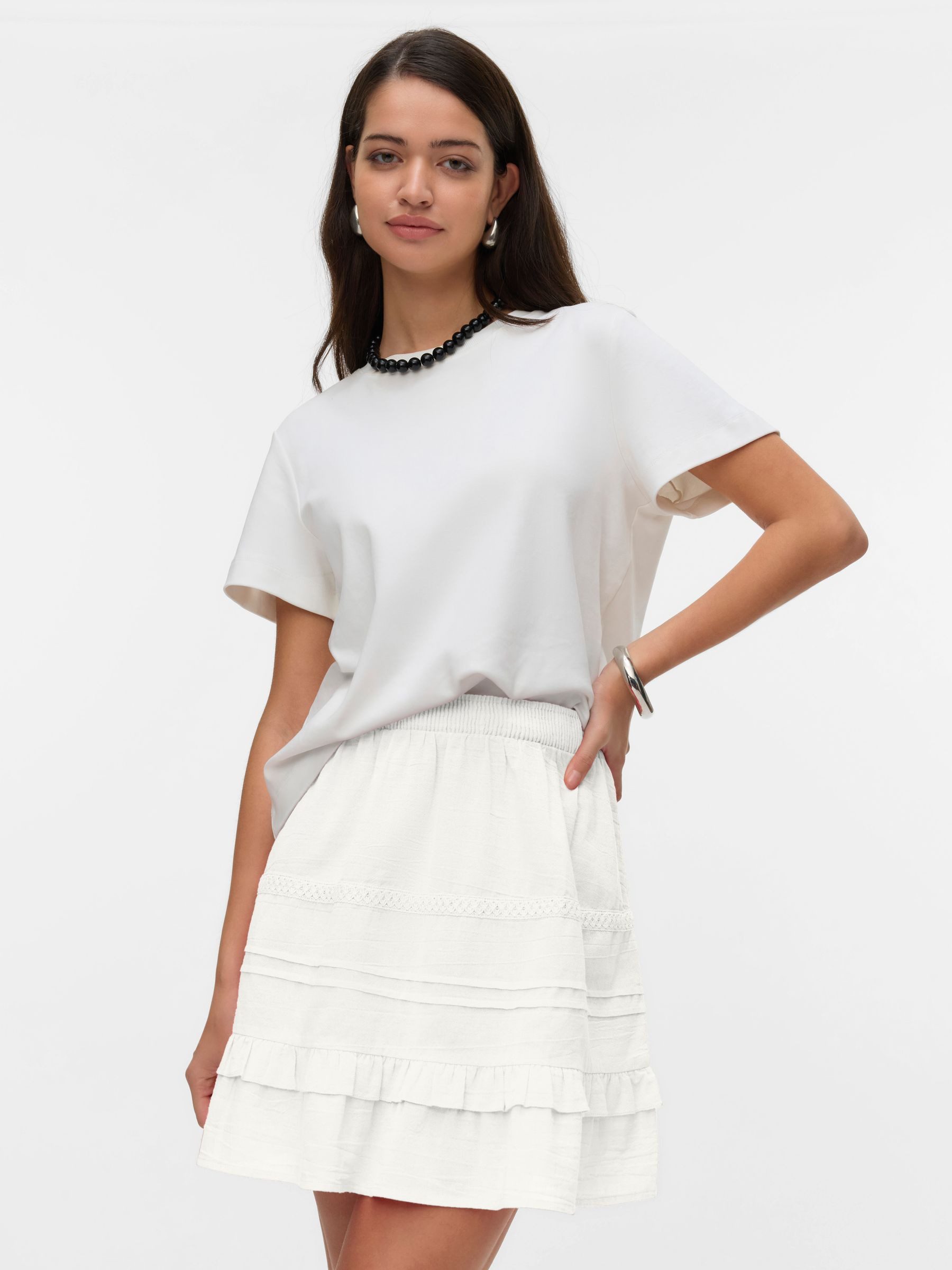 Vero Moda Sommerrock Elastischer Bund, Dreilagiges günstig online kaufen