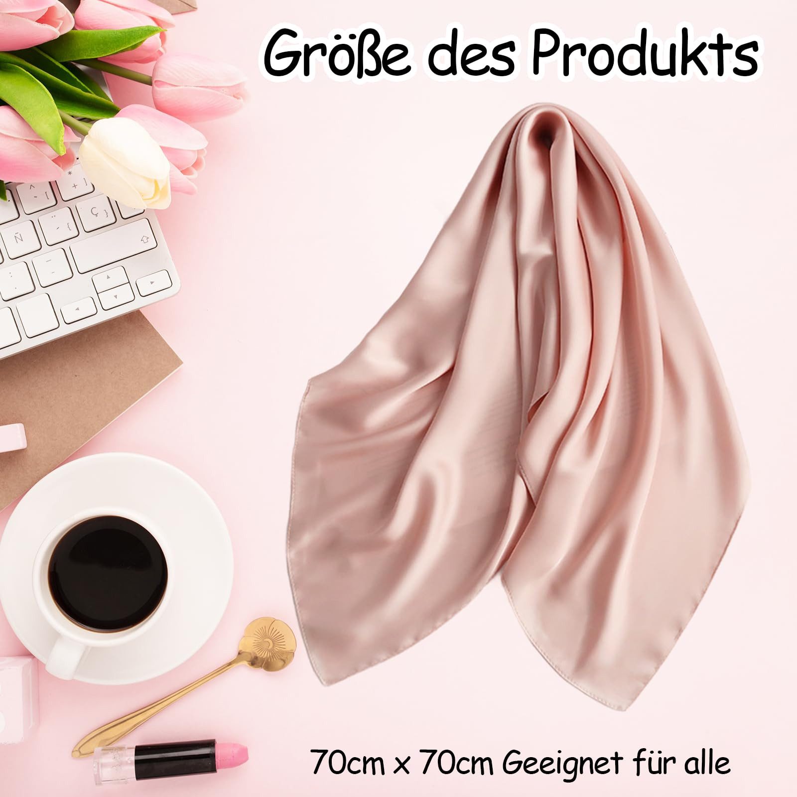Zaewry Seidentuch Damen Seidentuch Leicht Seidenschal Bandana Halstuch Kopftuch, Elegante Schal Tuch Geschenk für Frauen