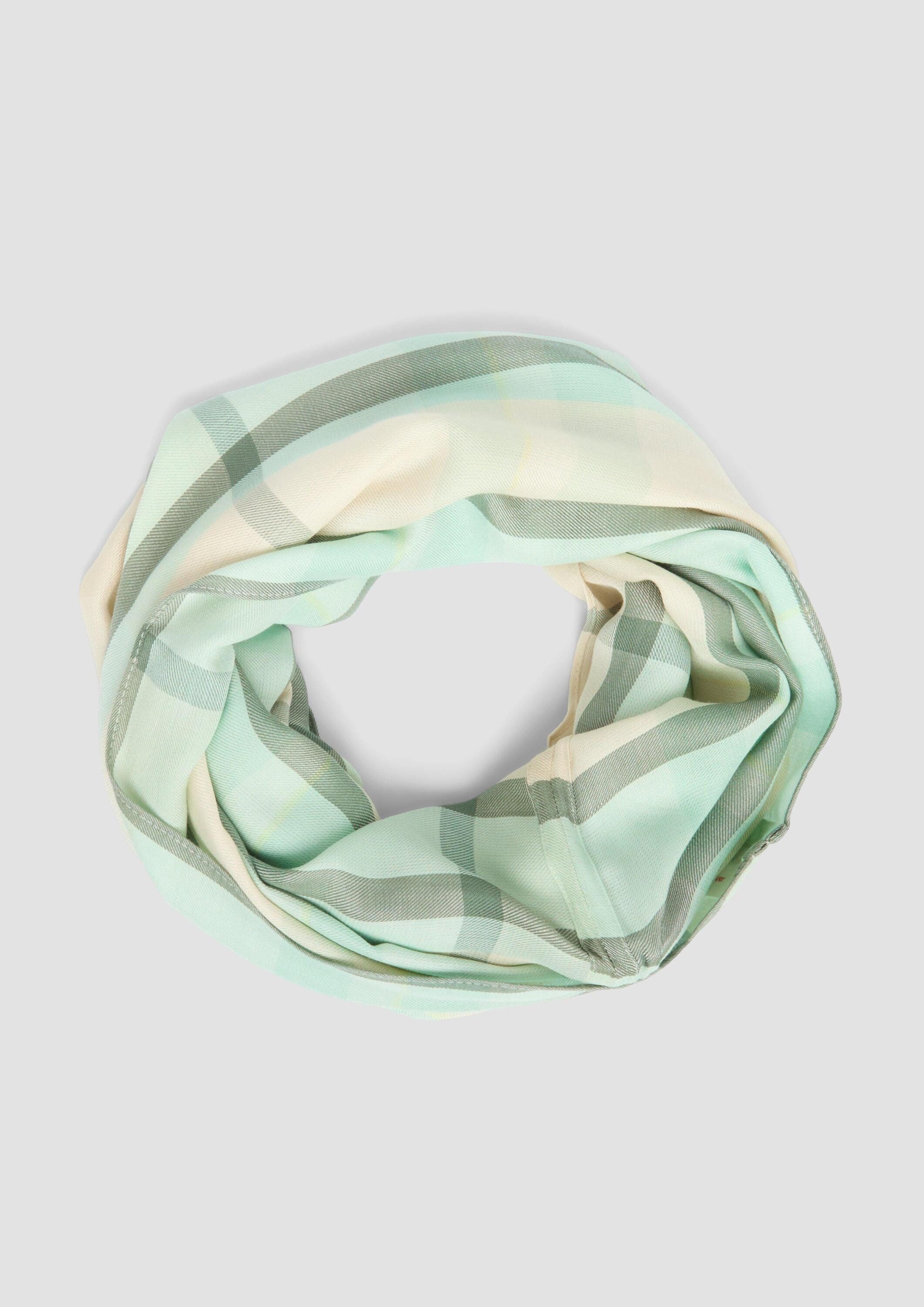 s.Oliver Loop Snood, Karierter Loop-Schal aus günstig online kaufen
