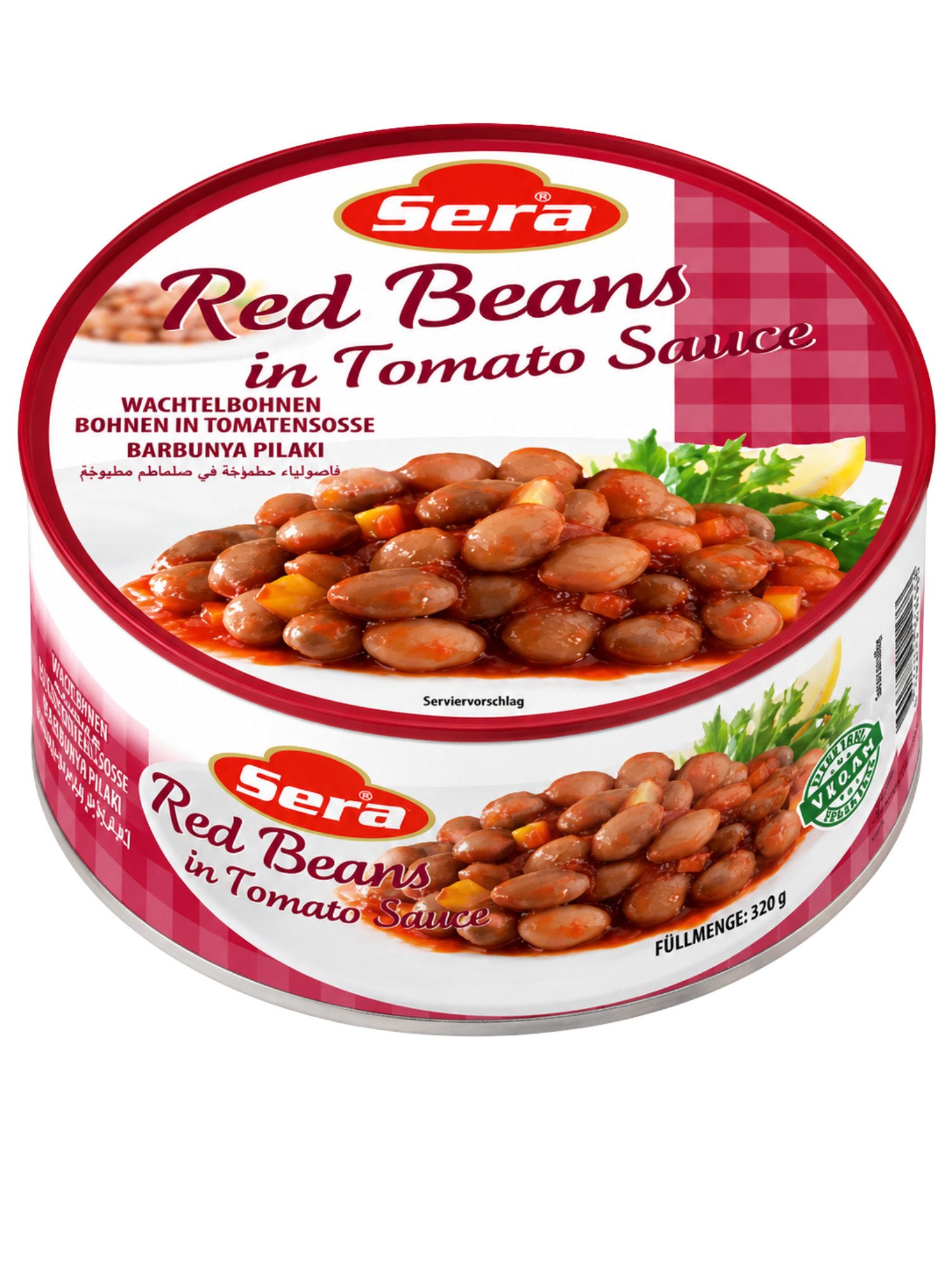 SERA FOOD Fertiggericht Wachtelbohnen in Tomatensauce – mediterran & servierfertig, (Vegane Konserven), Spezialität, servierfertig, vegan/vegetarisch, hochwertige Zutaten