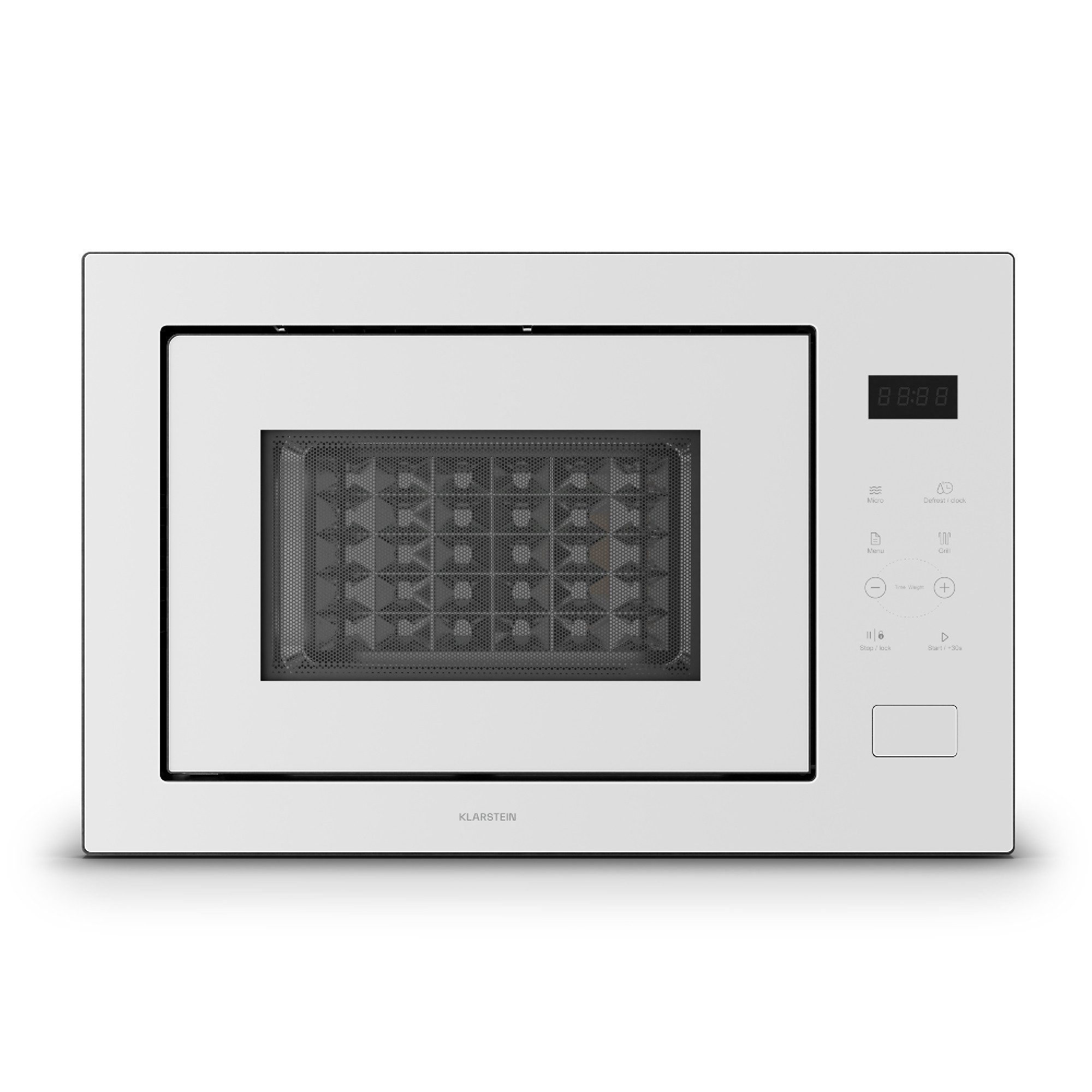 Klarstein Mikrowelle Velaire, Mikrowelle; Grill, 25 l, Einbau Microwave Grill 1200 W 25 L LED Touch Weiss