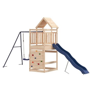 vidaXL Spielhaus Schaukel Spielturm Massivholz Kiefer Kinder Garten Kletterturm