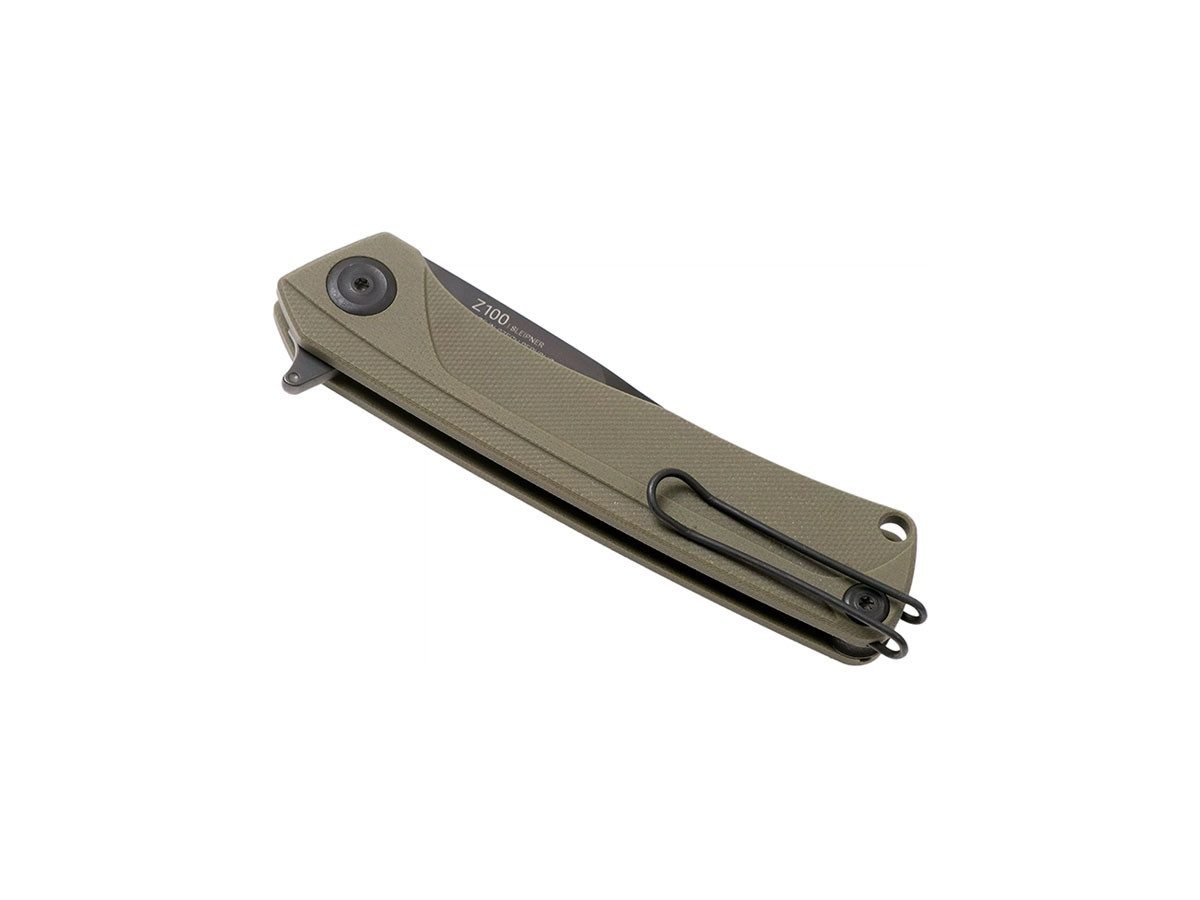 ACTA NON VERBA KNIVEs Taschenmesser Acta Non Verba Z100 DLC Schwarz G10 Olive ANVZ100-024