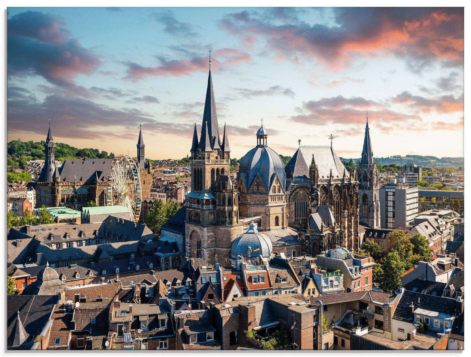 Artland Glasbild »Aachen Panorama I«, Deutschland (1 Stück)-Otto