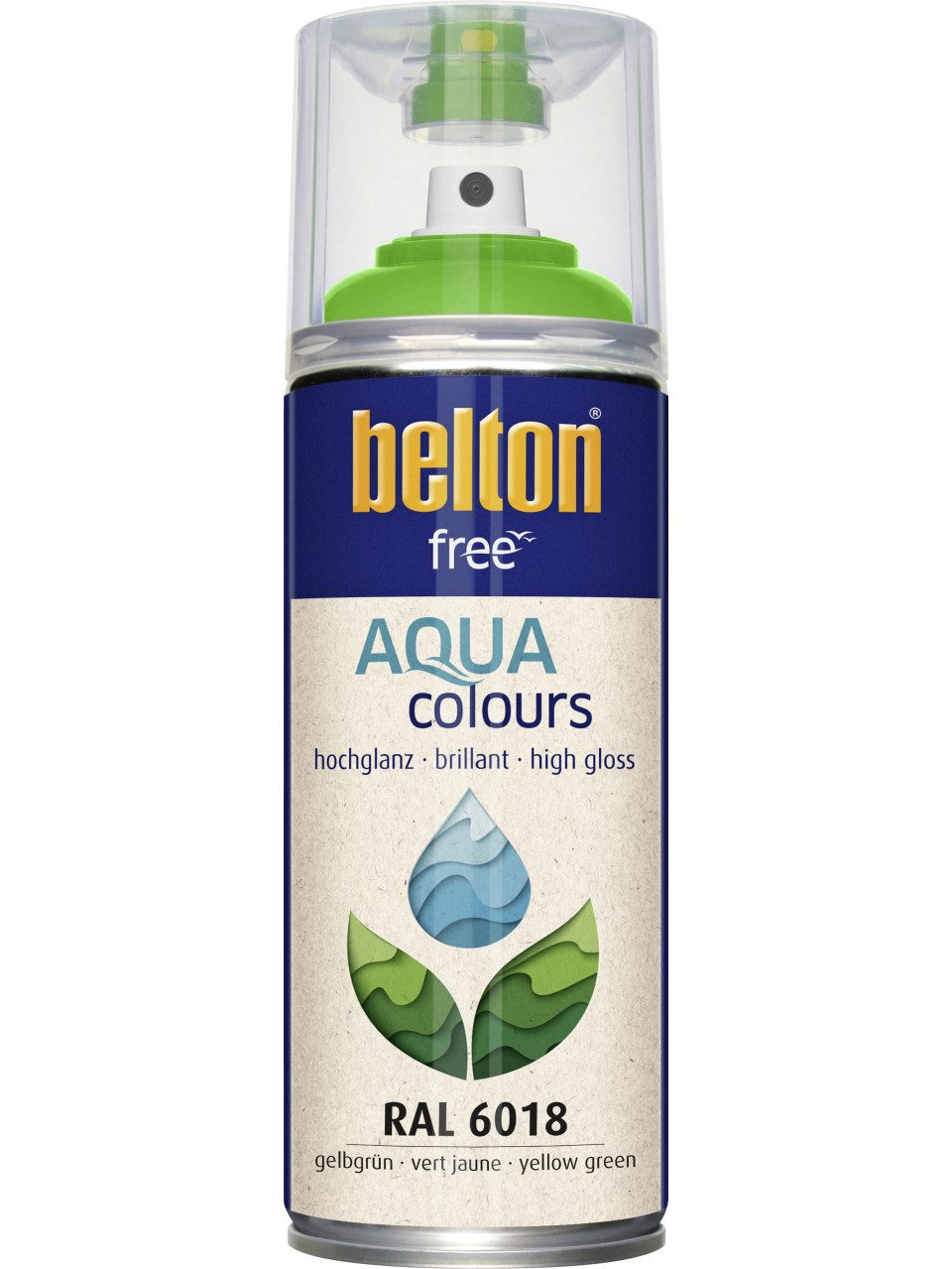 belton Sprühlack belton free Lackspray AQUAcolours 400 ml gelbgrün
