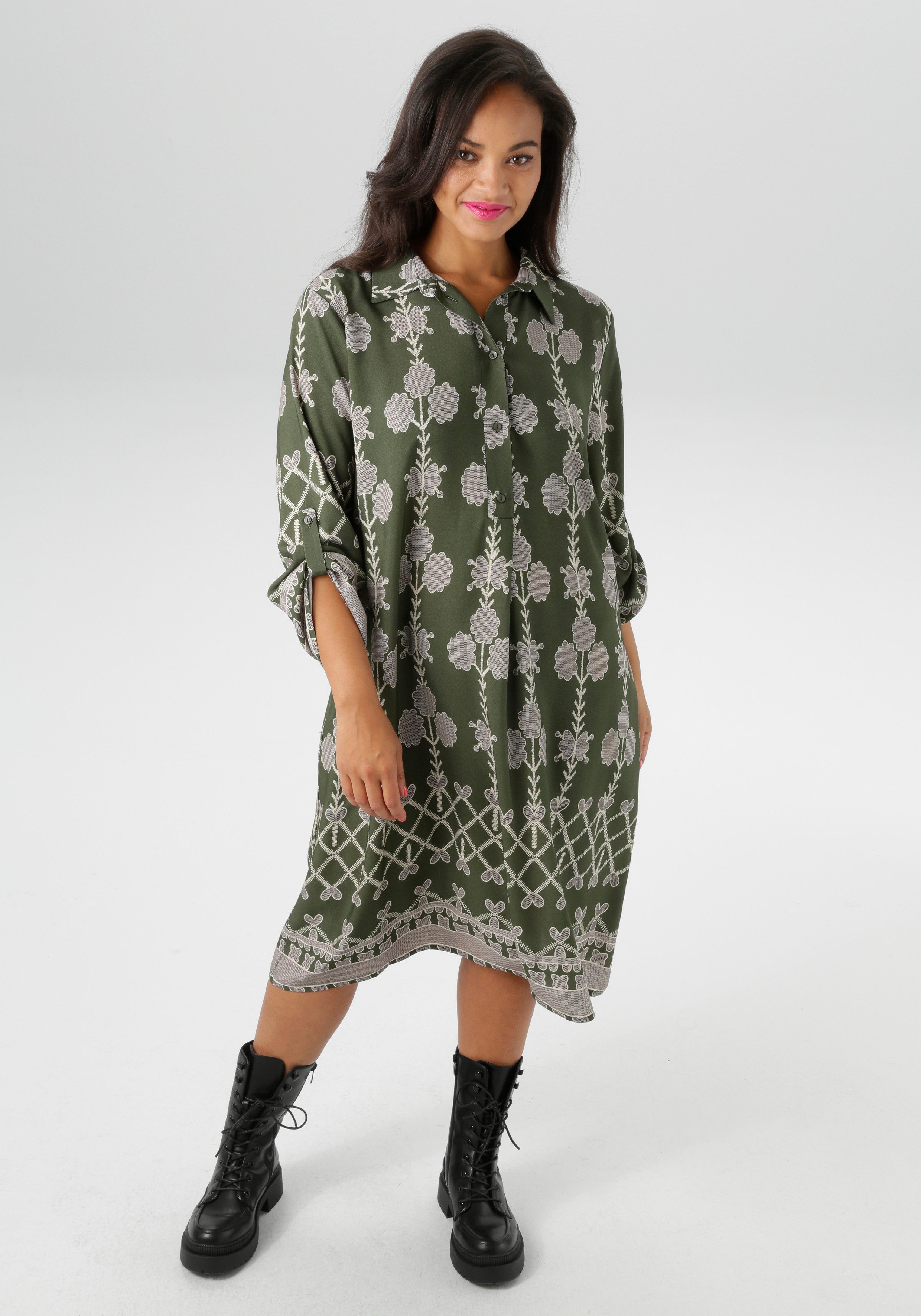 Aniston PLUS Blusenkleid aus weich fallender Viskose günstig online kaufen