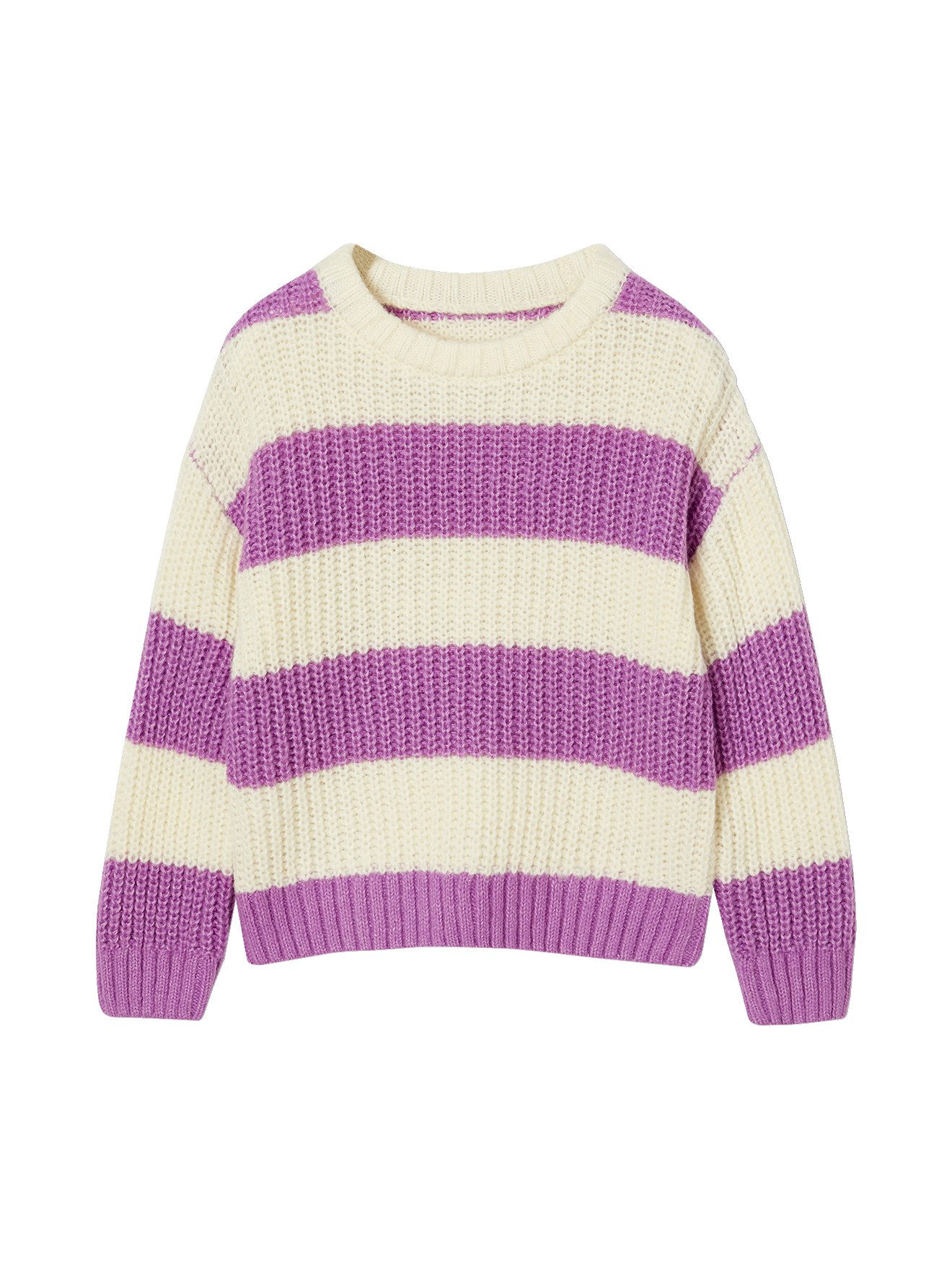 vertbaudet Pullunder Mädchen Pullover mit breiten Streifen