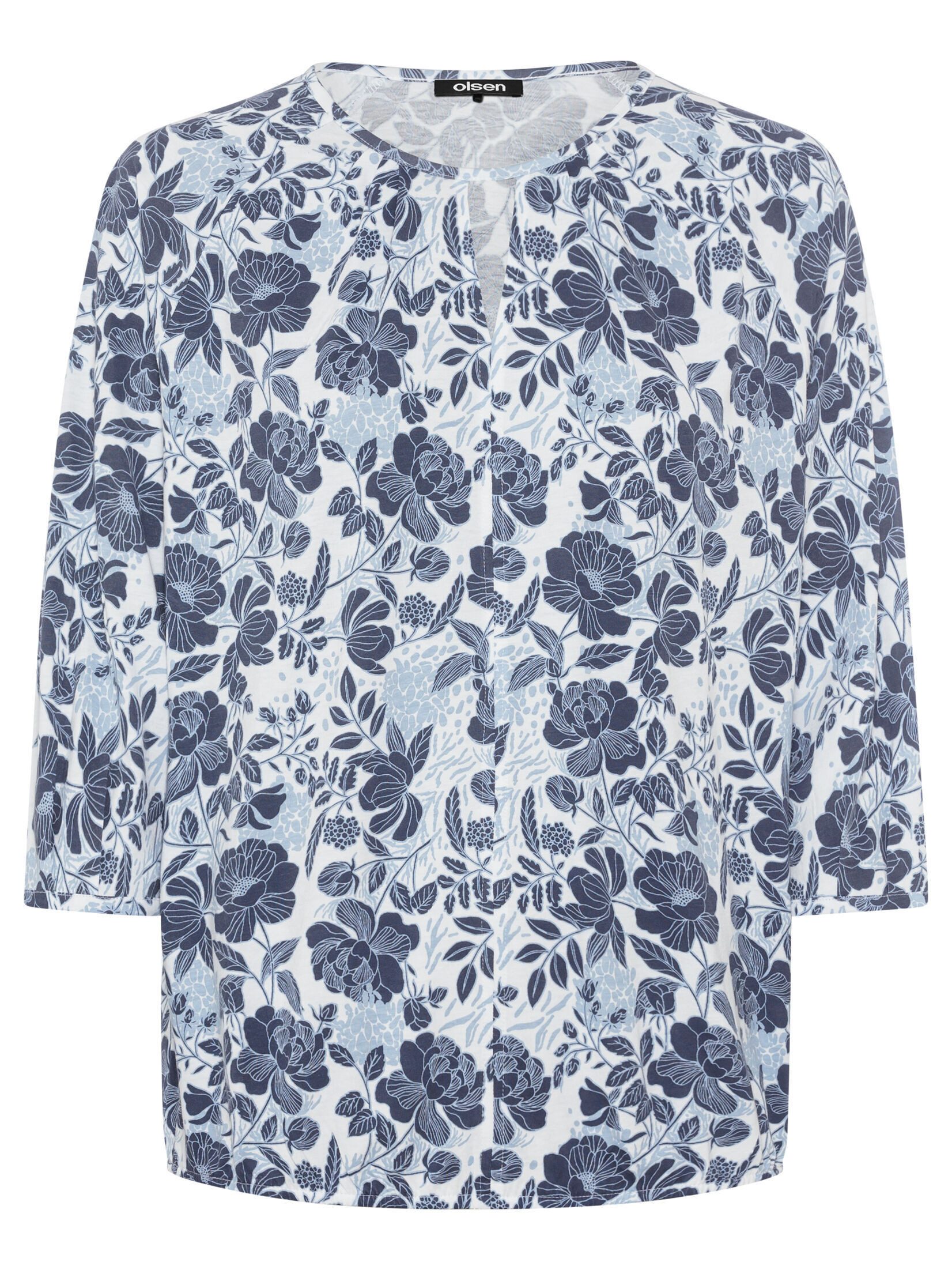 Olsen Rundhalsshirt (1-tlg) mit Glitzerstreifen und günstig online kaufen