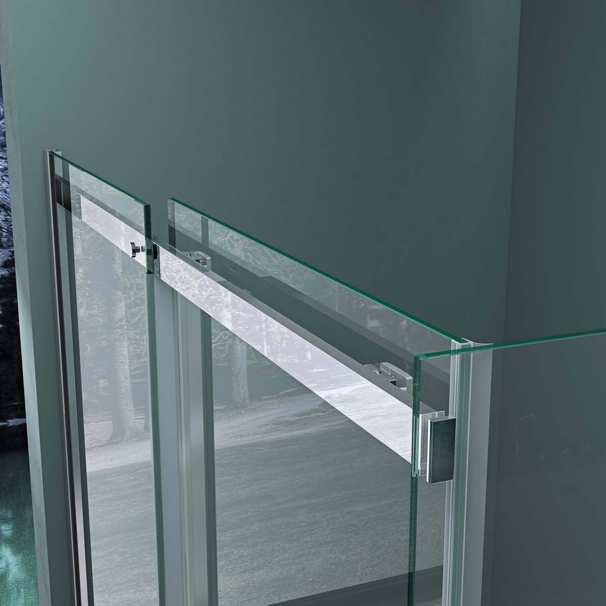 Mai & Mai Eckdusche Eckdusche mit Duschtasse und Schiebetür aus 8 mm ESG-Glas Nano Rav18, BxT: 100x70 cm, Einscheibensicherheitsglas, Rahmenlose Duschabtrennung mit Türeinstieg links
