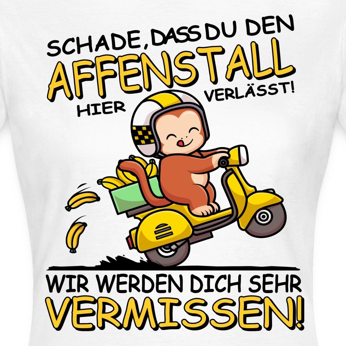 Spreadshirt T-Shirt Abschied Kollege, Affenstall Verlassen Frauen T-Shirt (1-tlg)