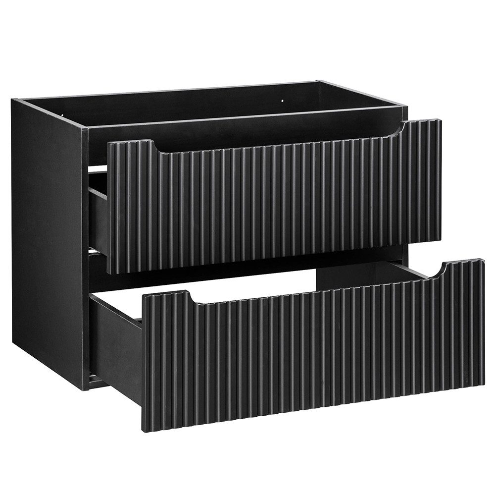 Lomadox Waschbeckenschrank NEWPORT-56-BLACK 80cm Badschrank 2 günstig online kaufen