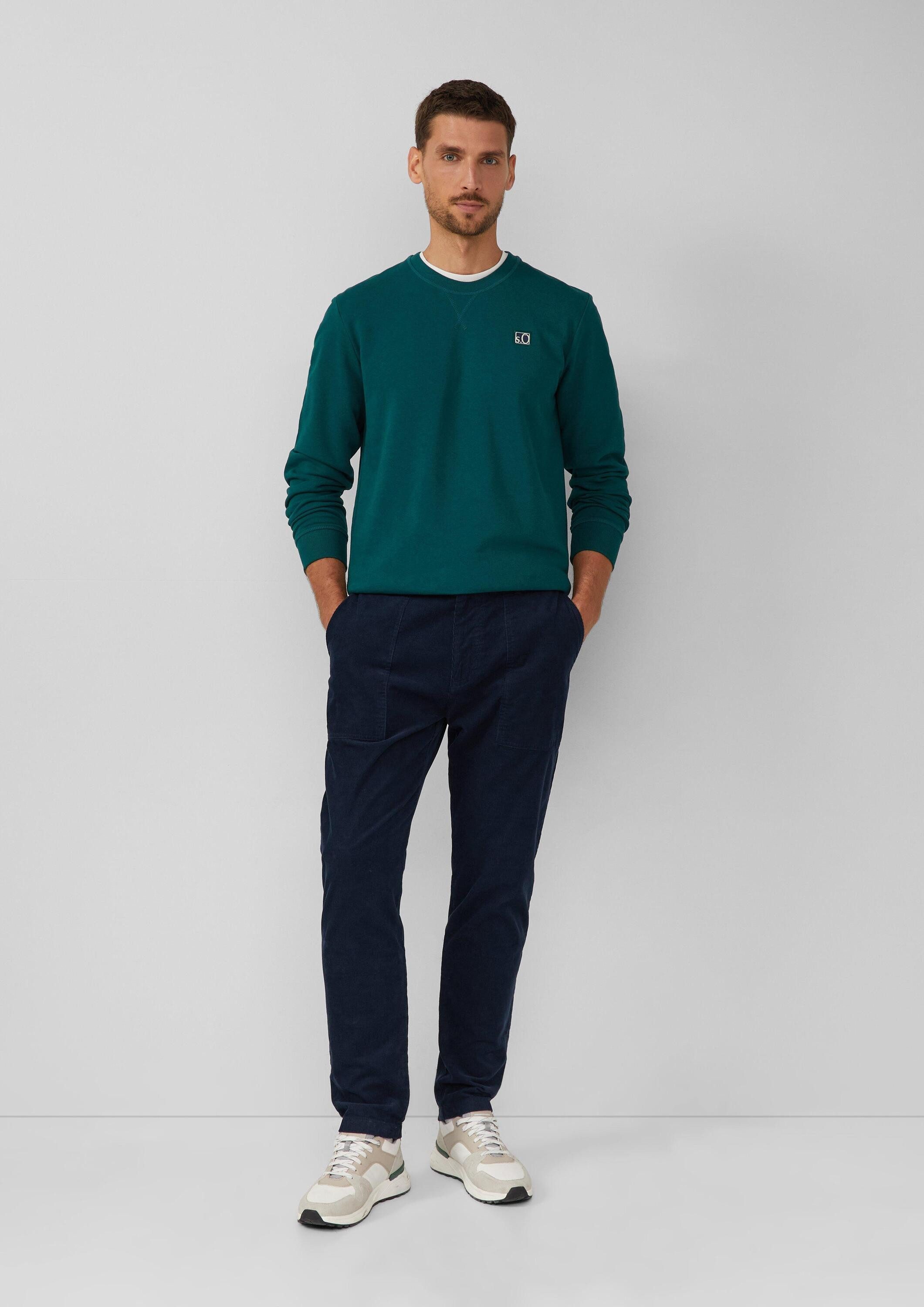 s.Oliver Sweatshirt Sweatshirt Weiches Sweatshirt aus Baumwollmix mit Crew Neck