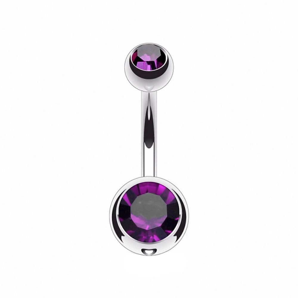 Taffstyle Bauchnabelpiercing Bauchnabelpiercing Titan G23 Kristall günstig online kaufen