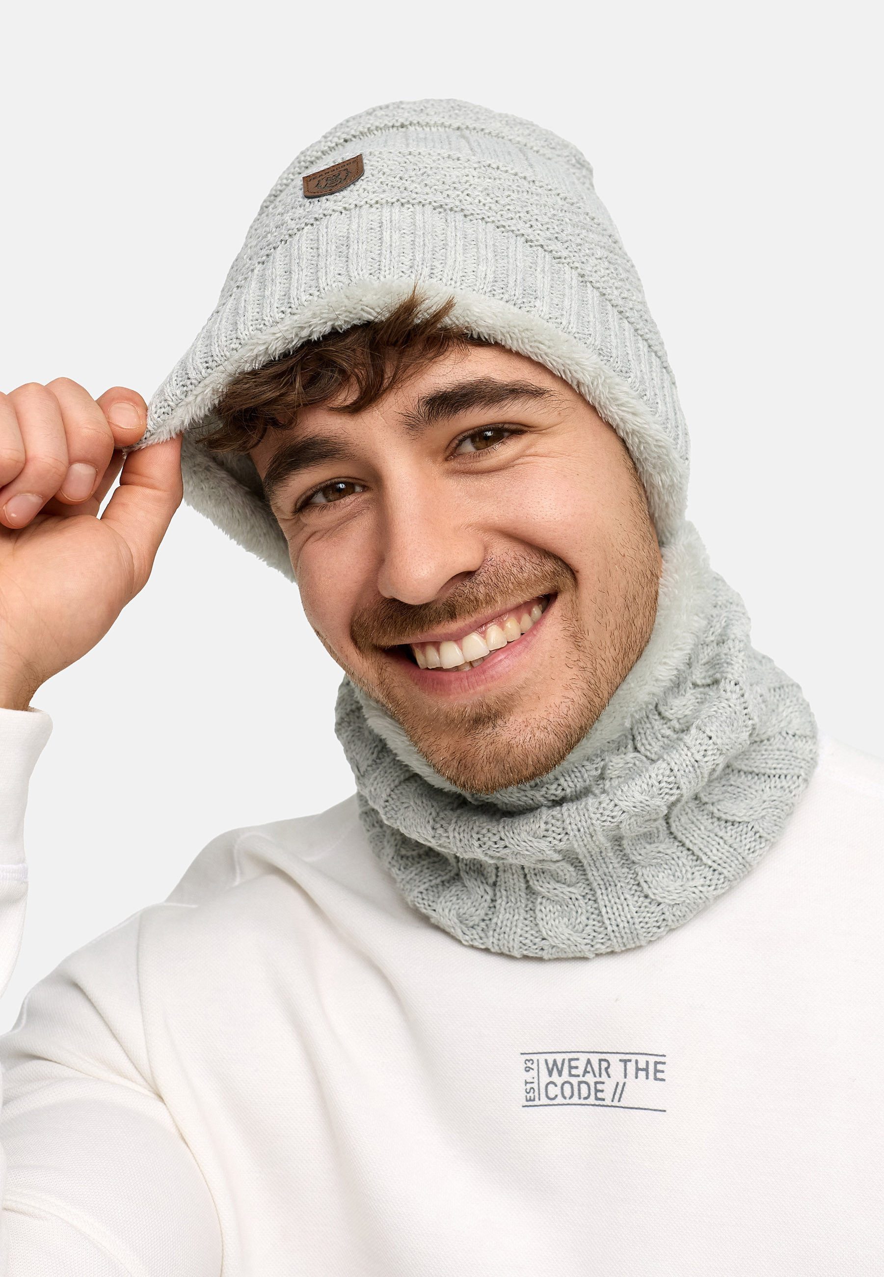 Indicode Strickmütze Herren Siracusa Strickmütze Herrenmütze Set (2-St) Set günstig online kaufen