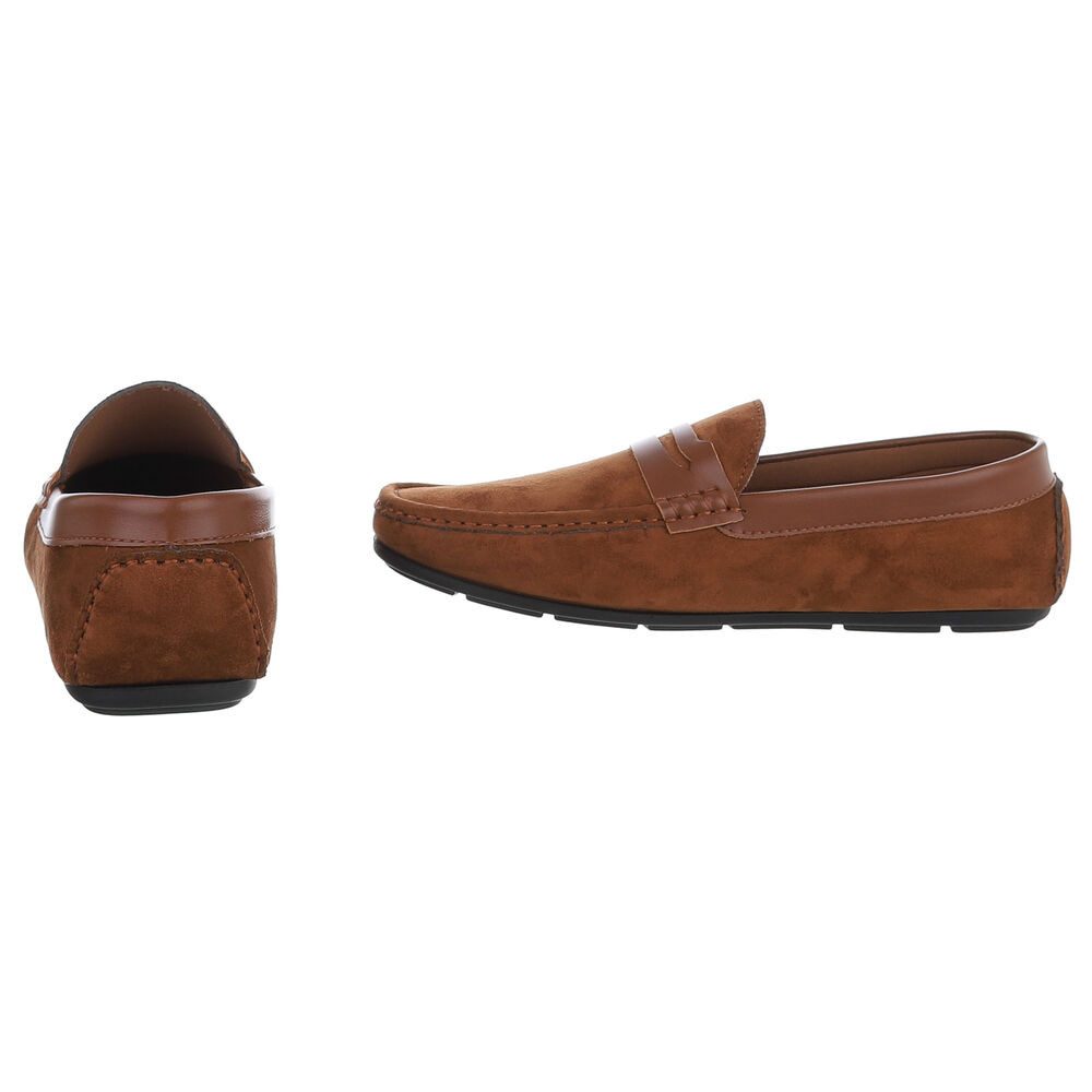 Coolwalk Herren Loafer Slipper in Veloursleder-Optik Slipper (91563770) Flach Slipper in Camel – Bild 5 von 5