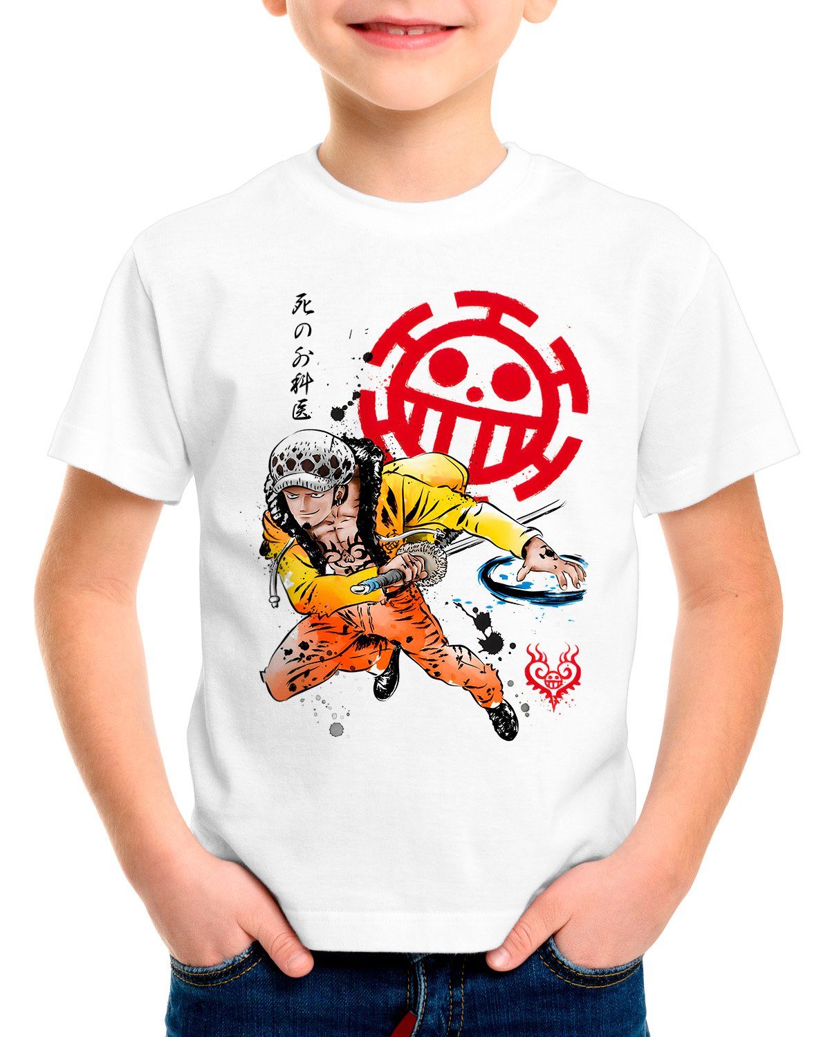 style3 Print-Shirt Kinder T-Shirt Blade Master japan anime luffy manga one piece